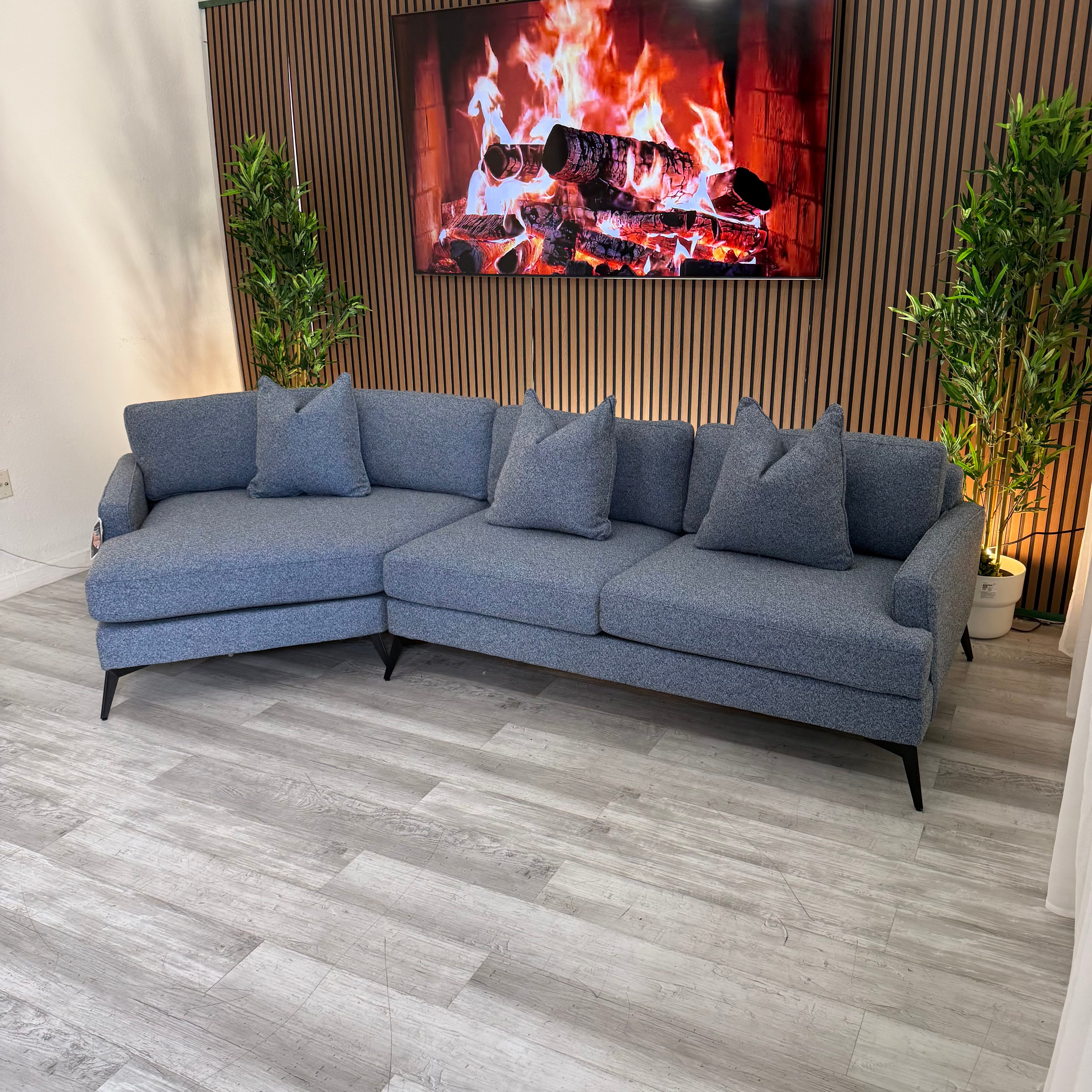 Sectional Couch Blue