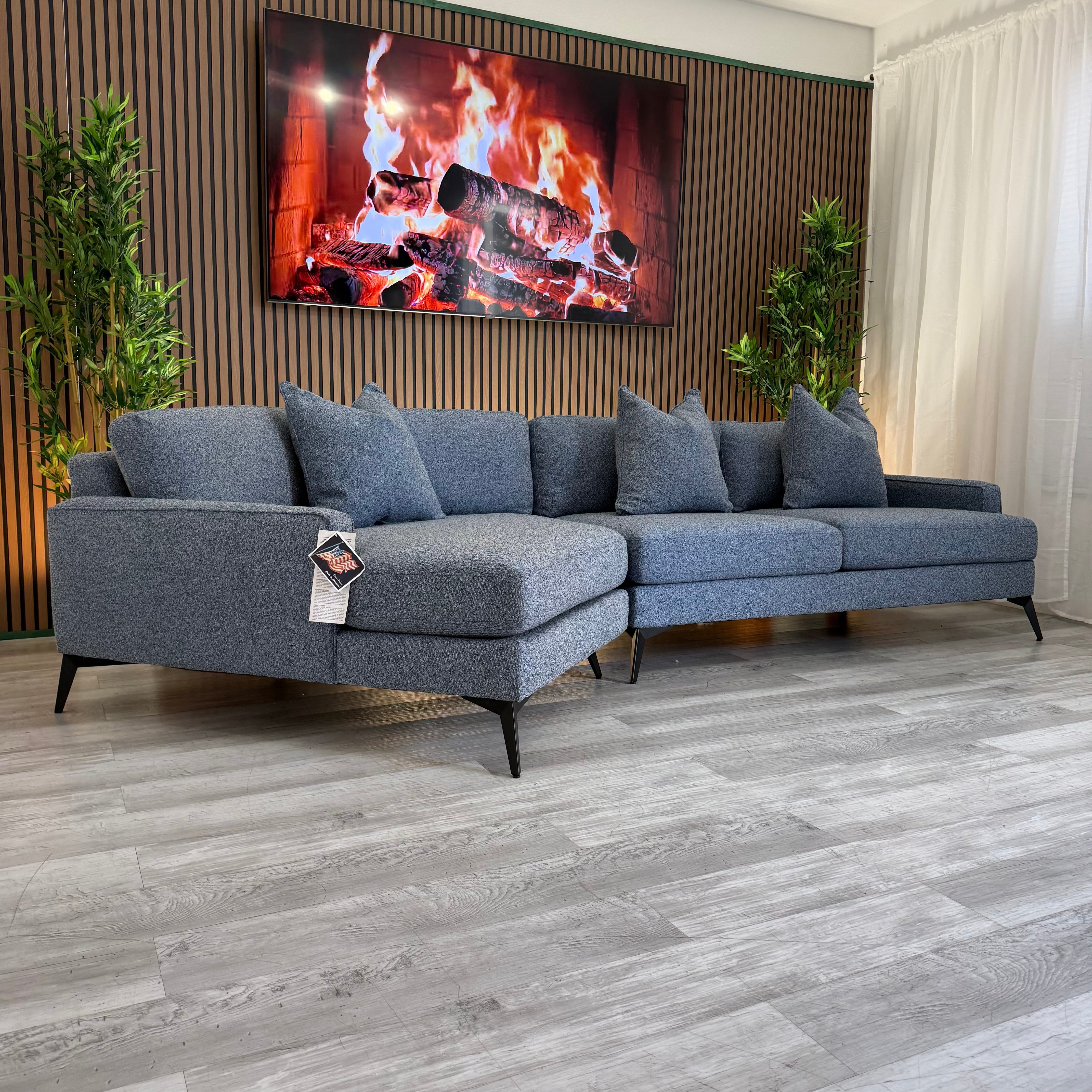 Sectional Couch Blue