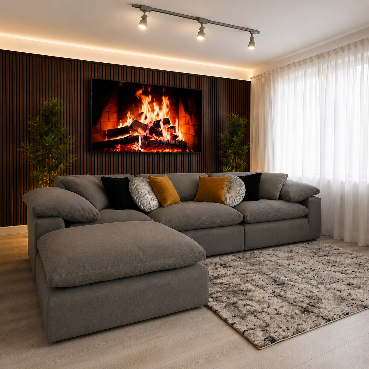 Modular Cloud Sectional – Nixon Gray