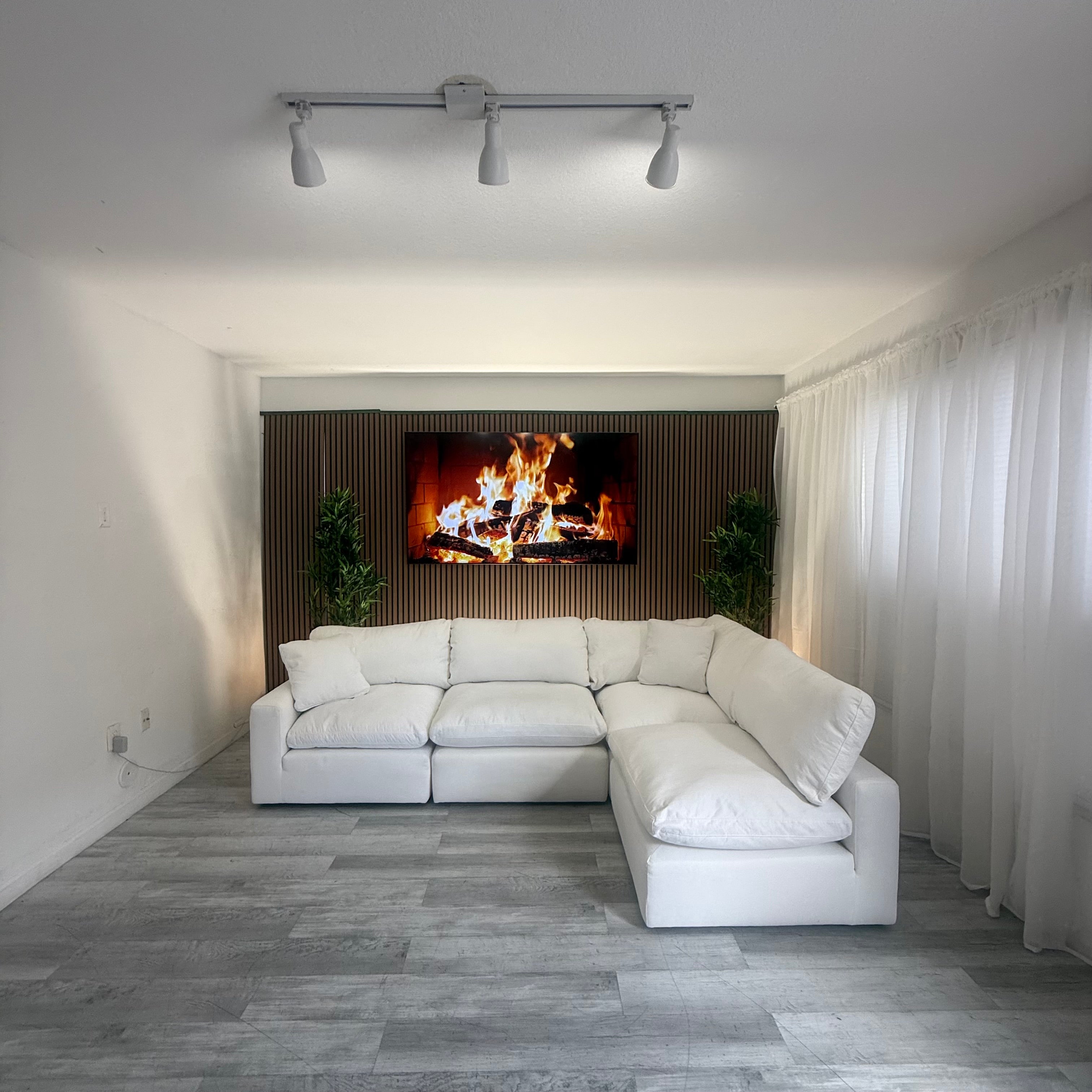 Sectional Modular Cloud White