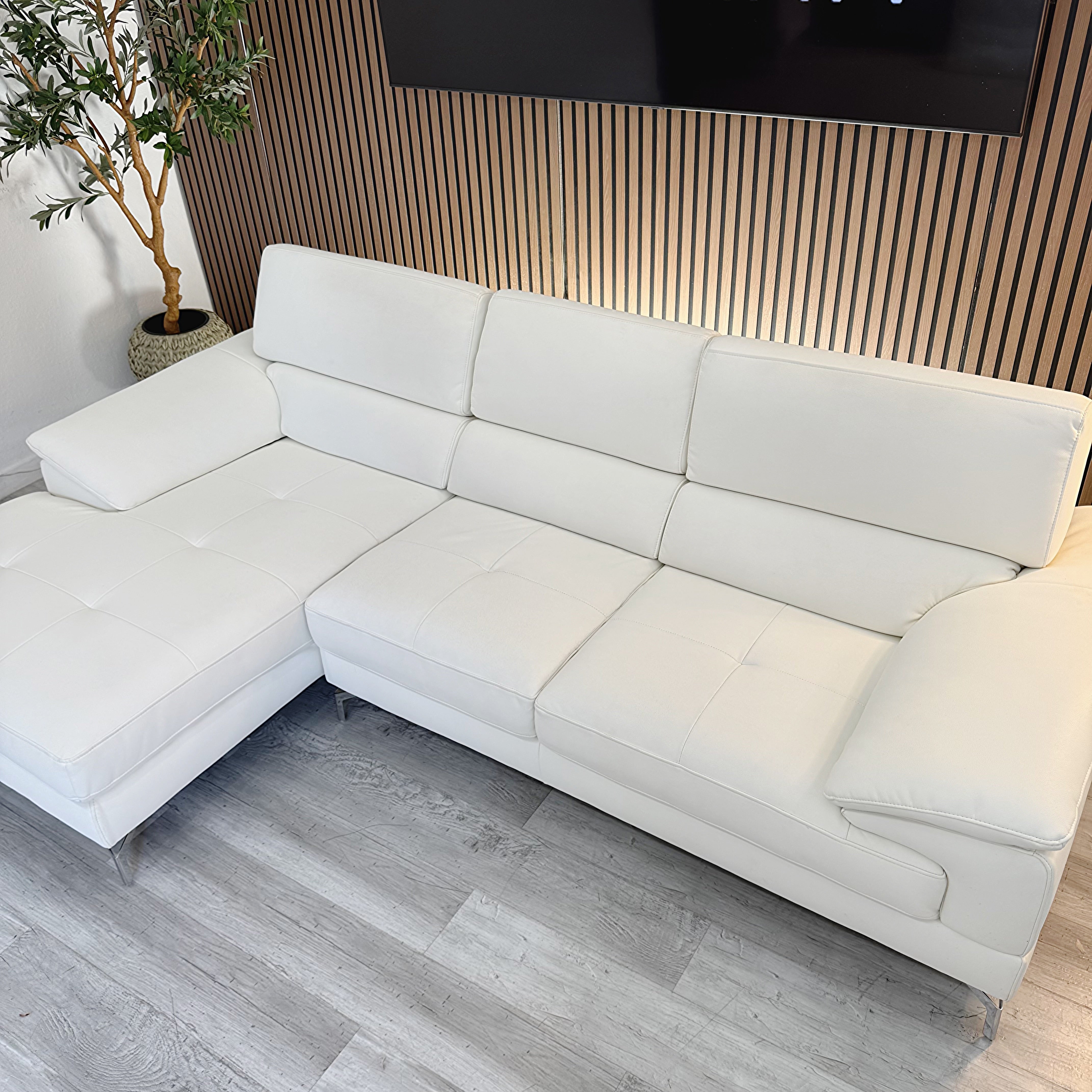 Sectional Leather L-Shaped - Left Chaise