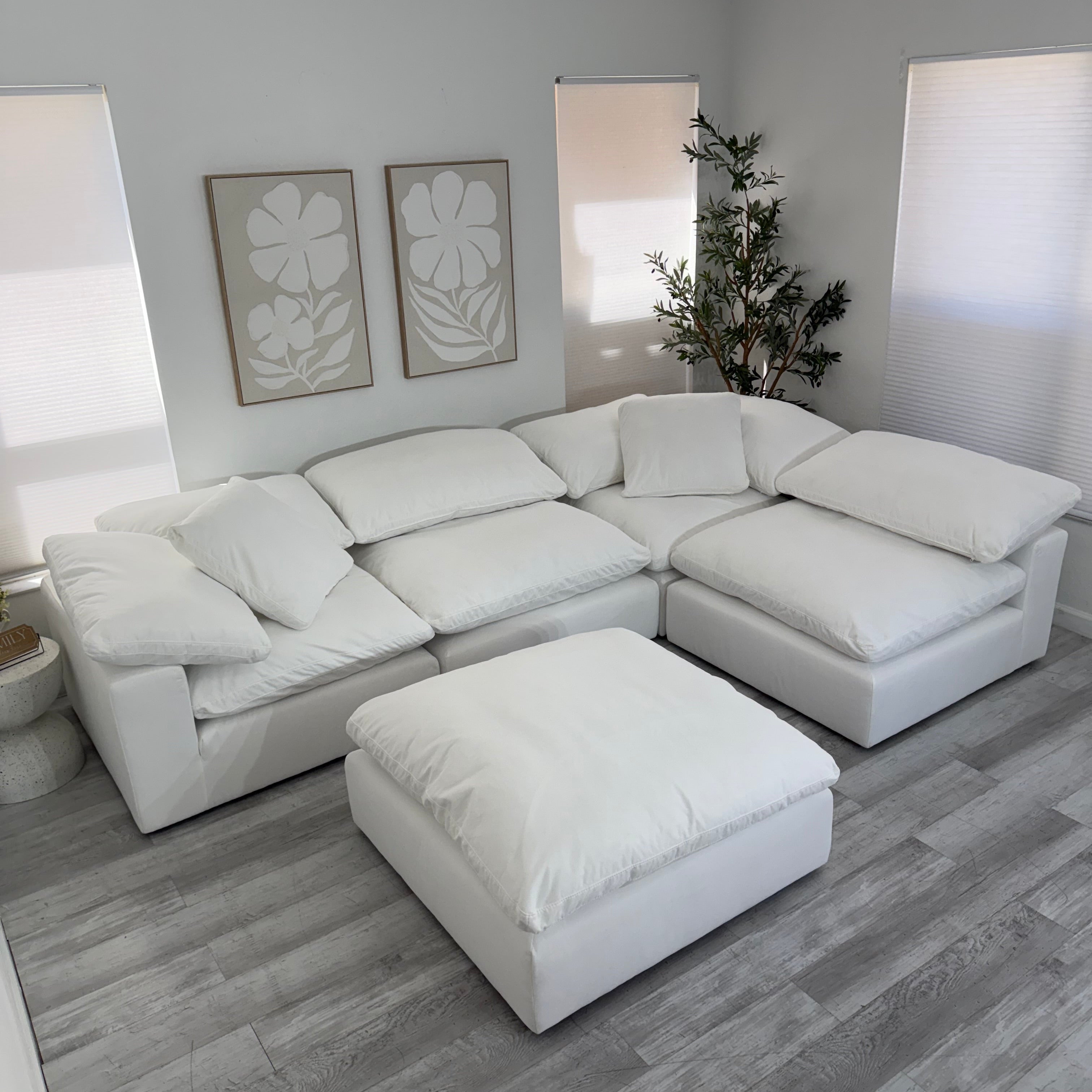 Modular Cloud 4 Seater & Ottoman