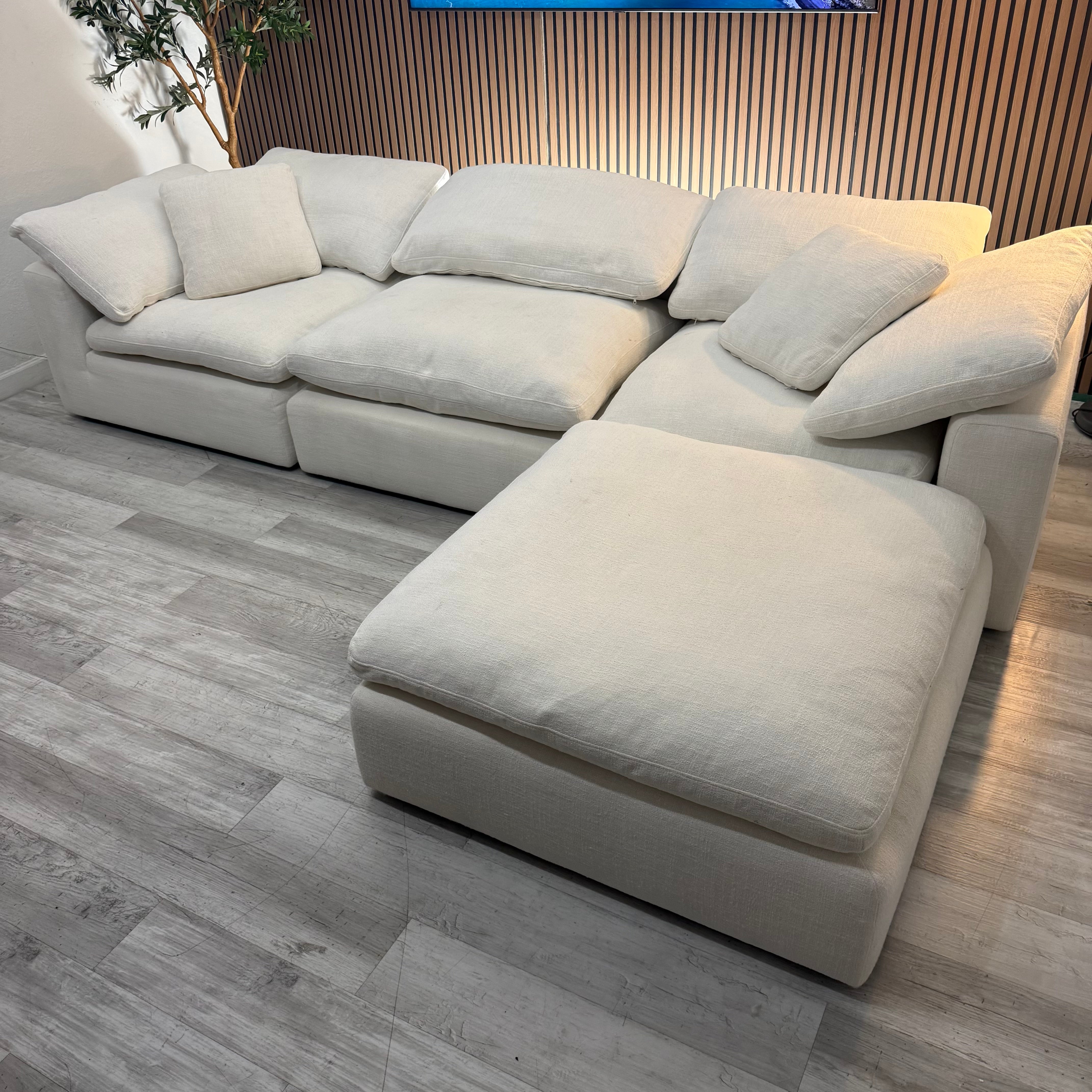 Sectional Modular Cloud Ivory - 4 pieces