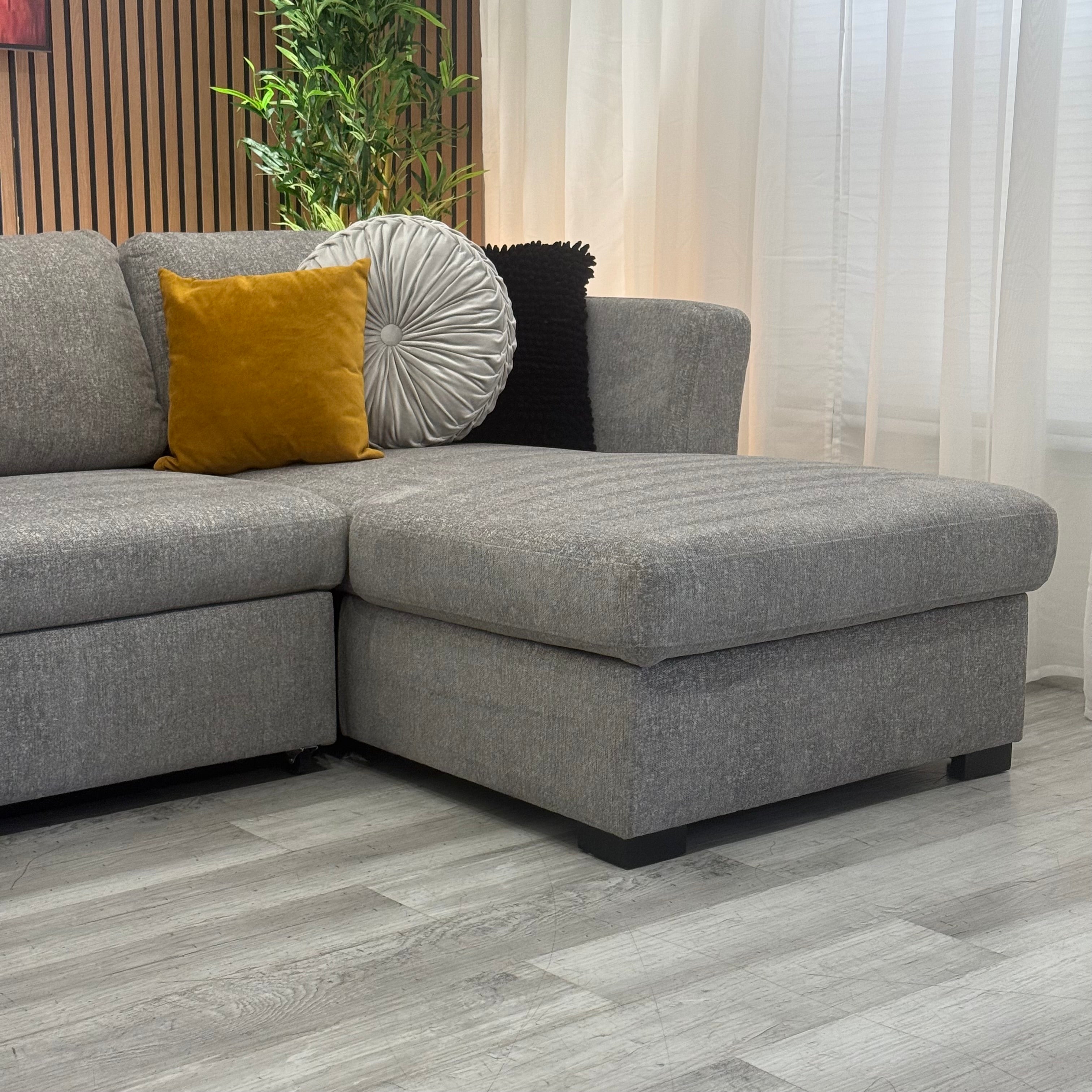 Sectional Couch Sleeper with Double Chaise Storage