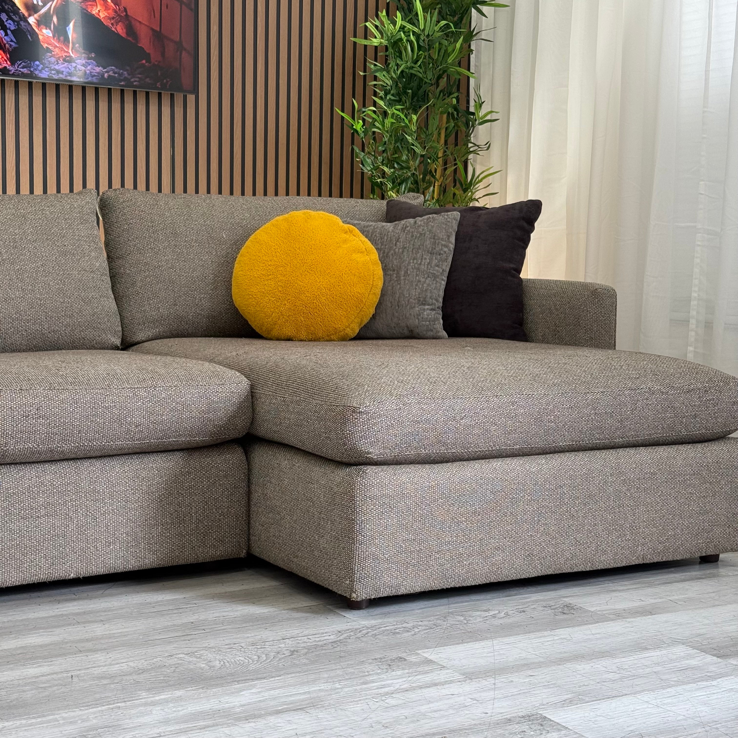 Sectional Couch Brown Gray