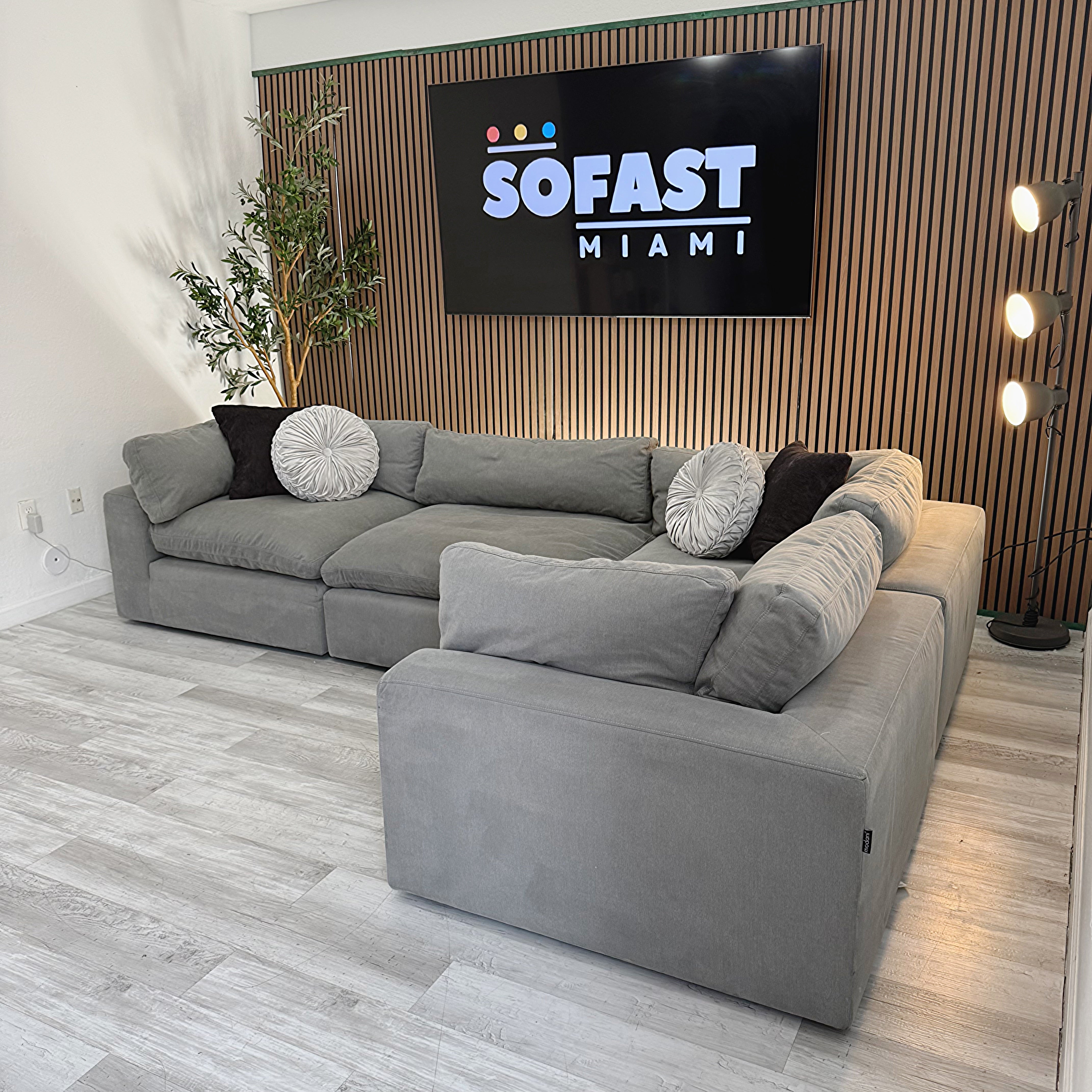 Bloom 4-Piece Modular Sofa – Performance Fabric Gray