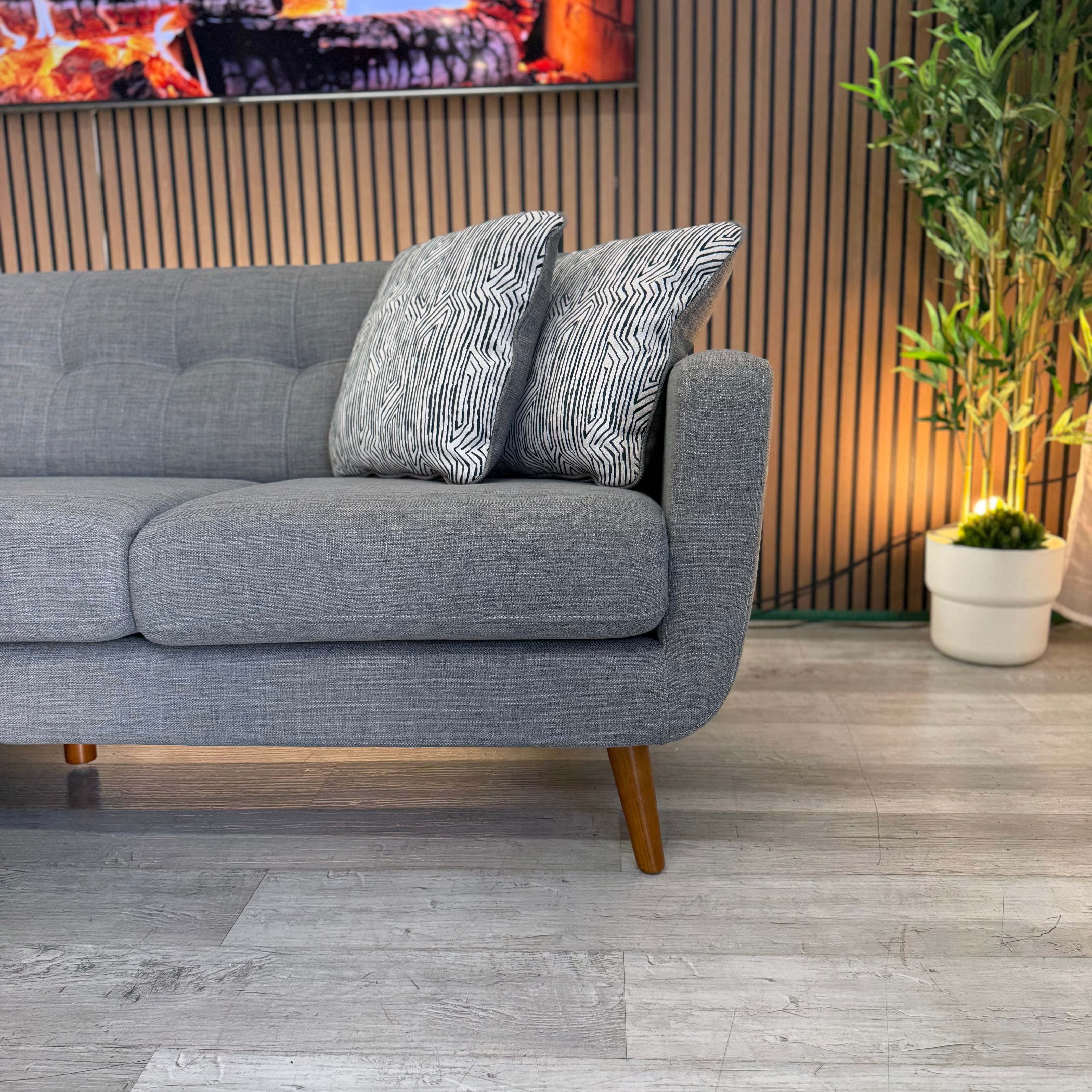 Sectional Couch Reversible Gray