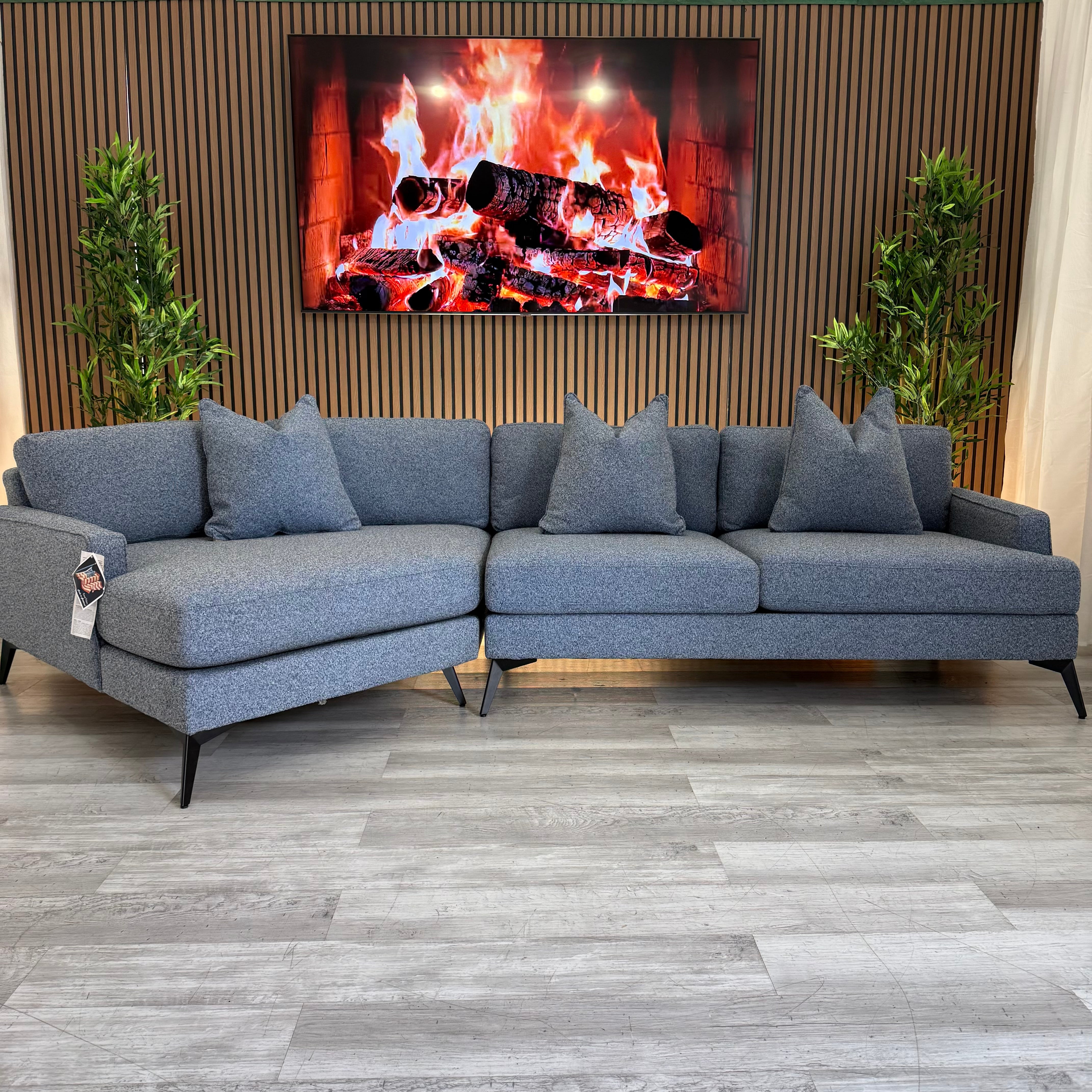 Sectional Couch Blue