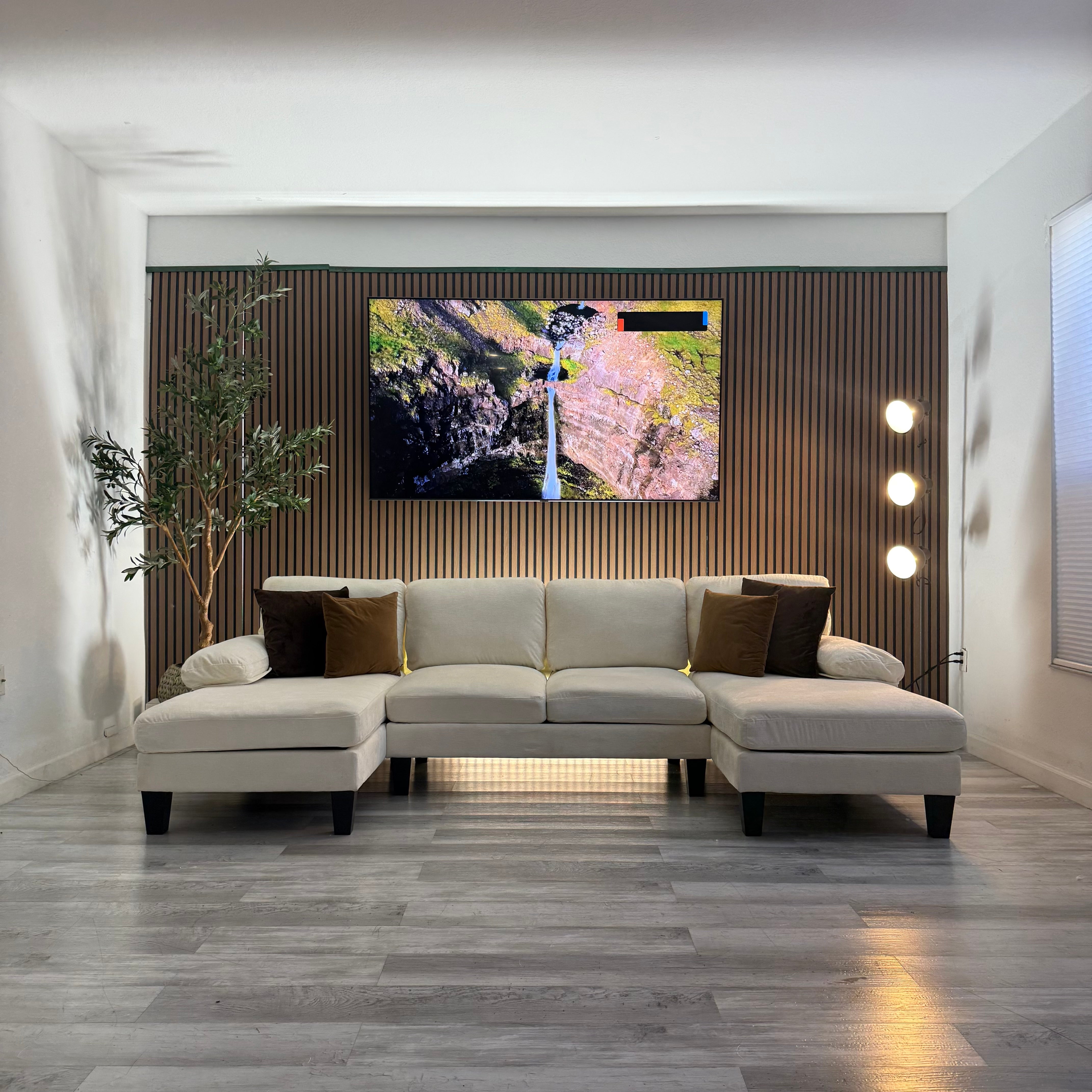 Sectional Couch U-Shaped Double Chaise