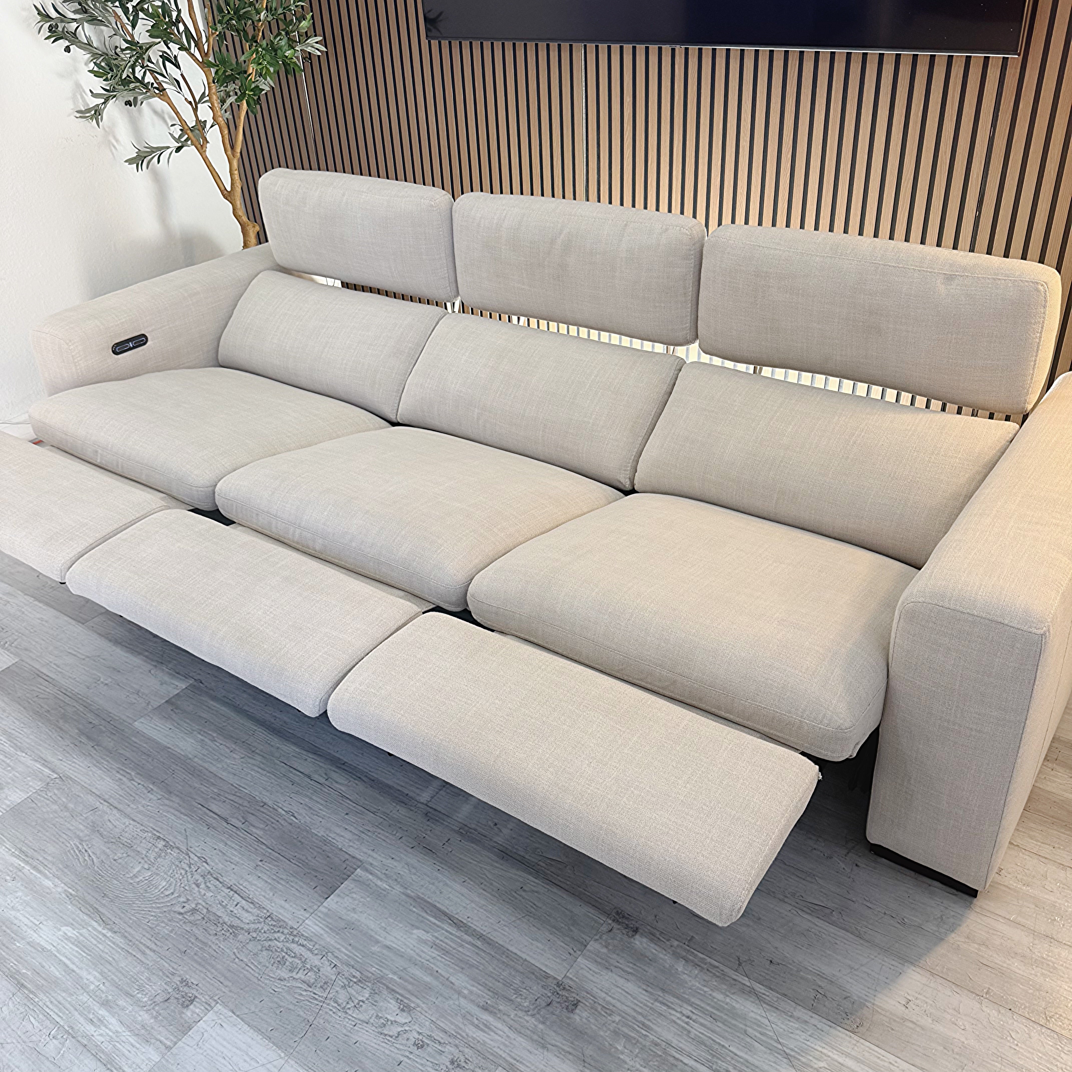 Sectional Couch Power Recliner – Light Gray