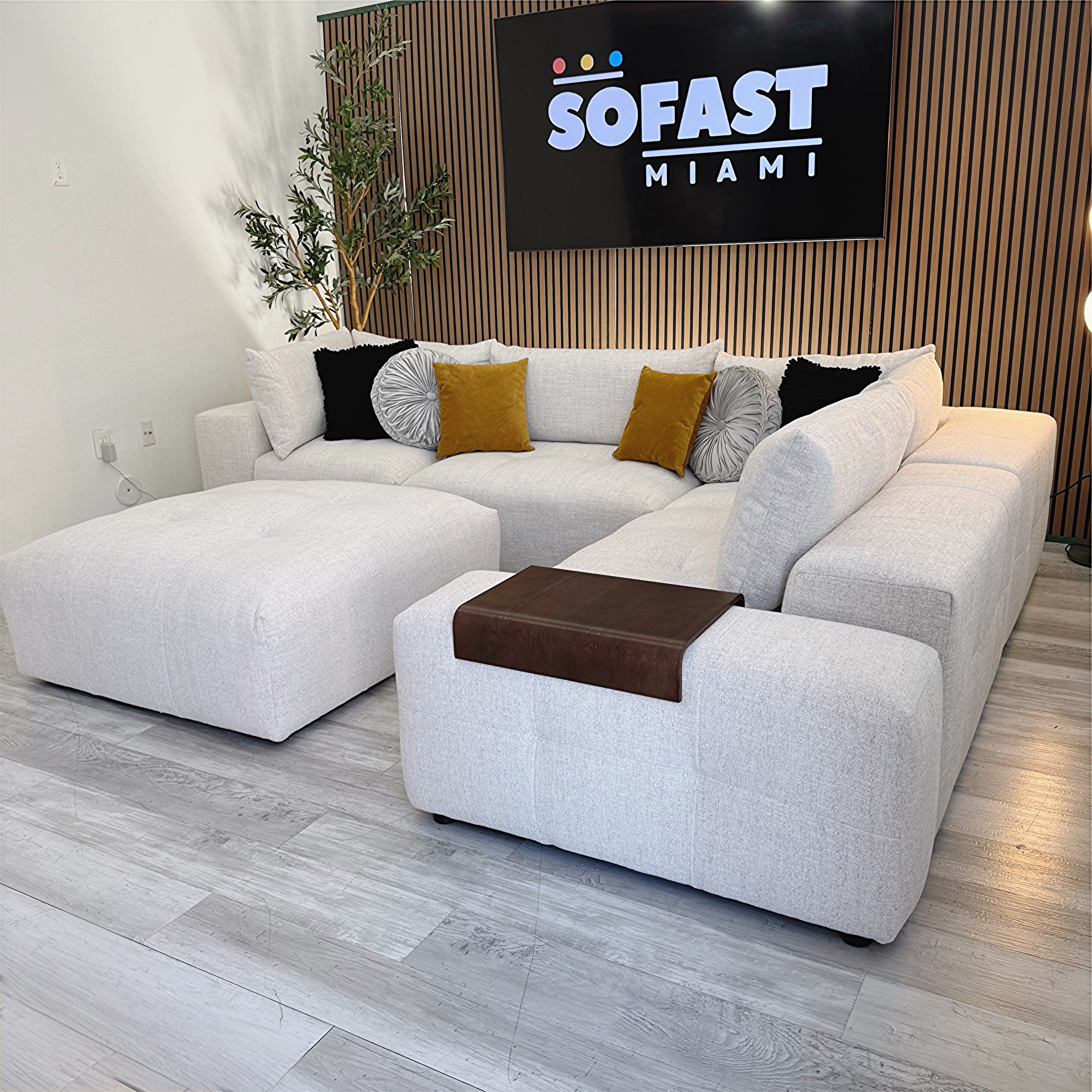 Sectional Modular Couch – Gray Performance Fabric