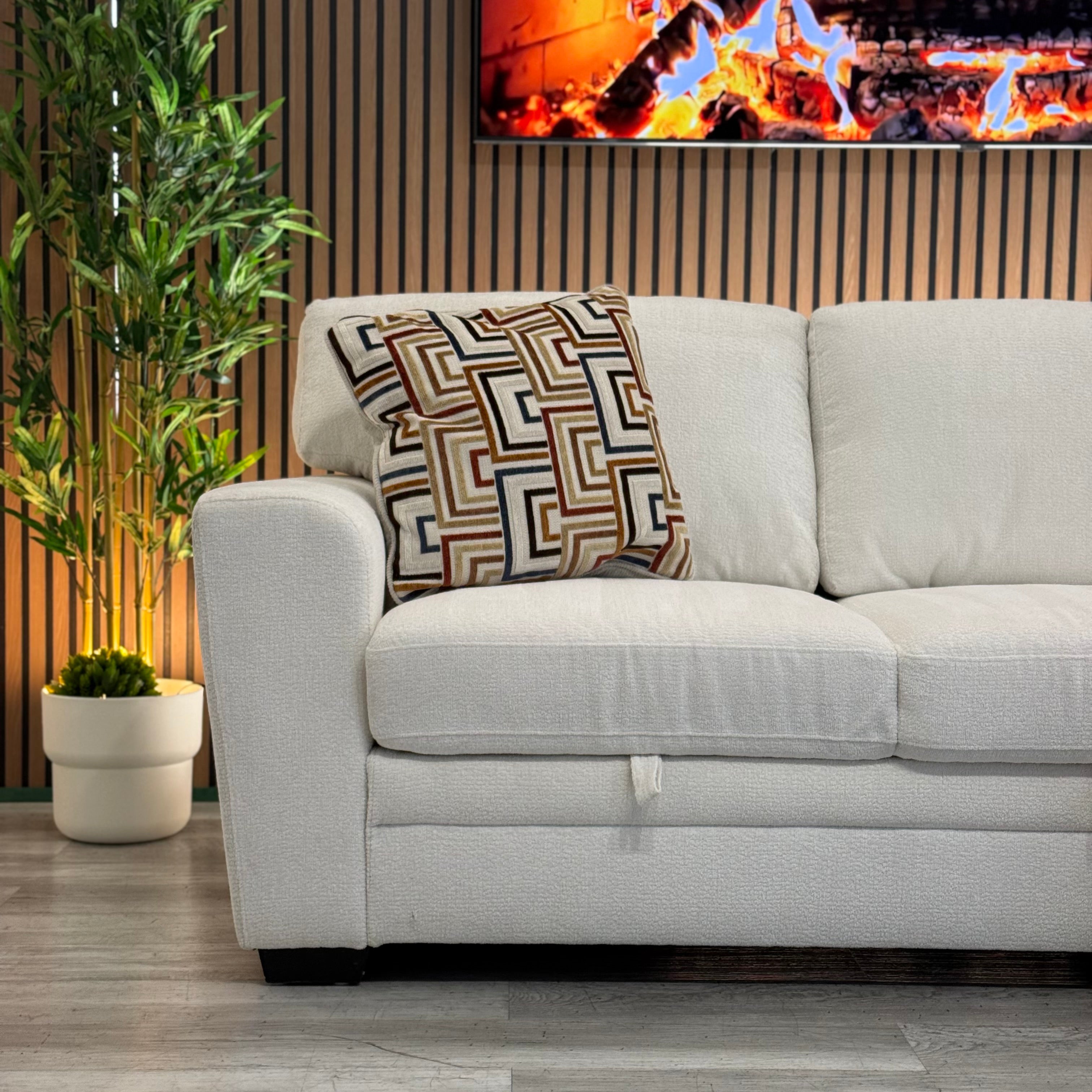 Sectional Couch Beige Full Storage