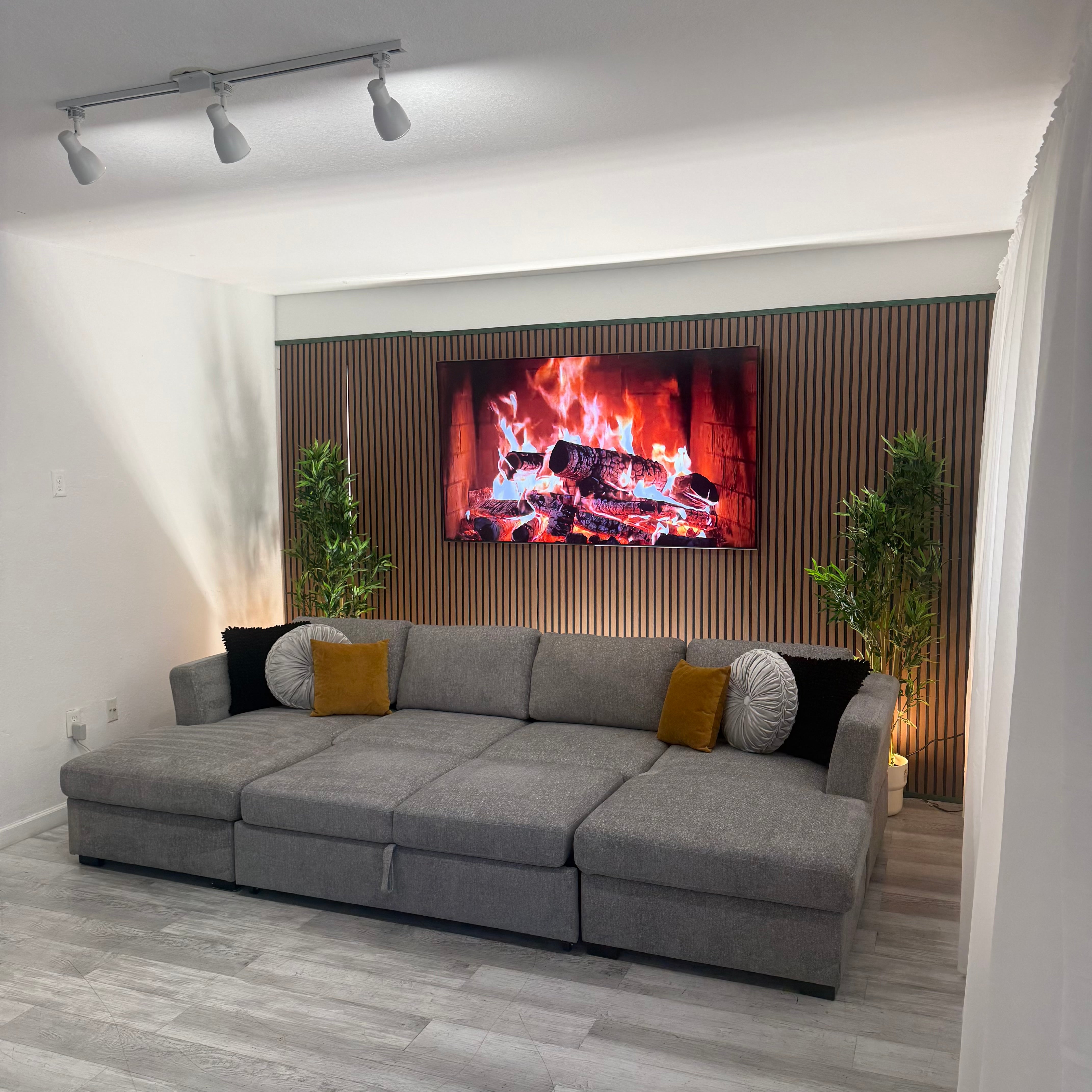 Sectional Couch Sleeper with Double Chaise Storage