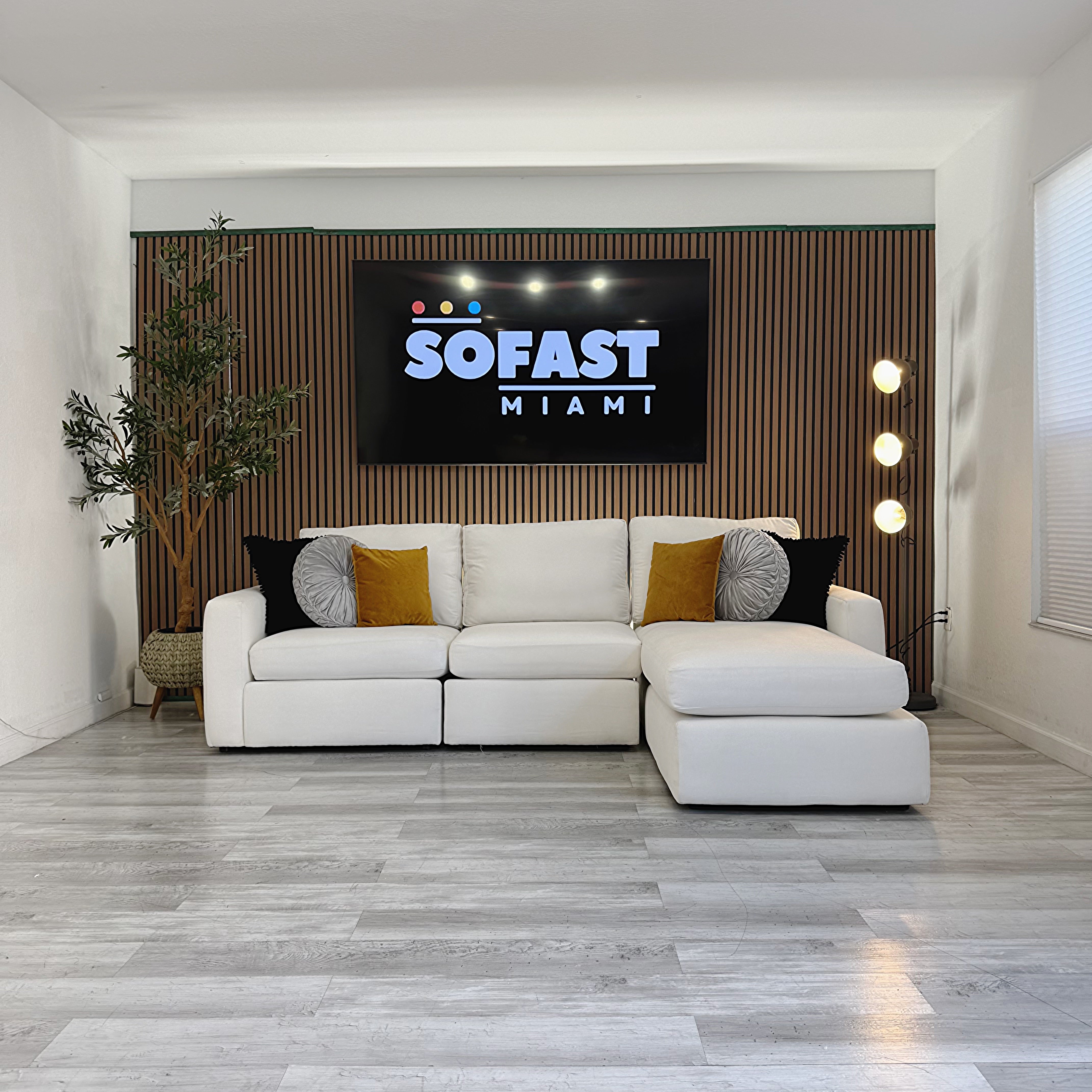 Sectional Couch – 3 Pieces – Off White