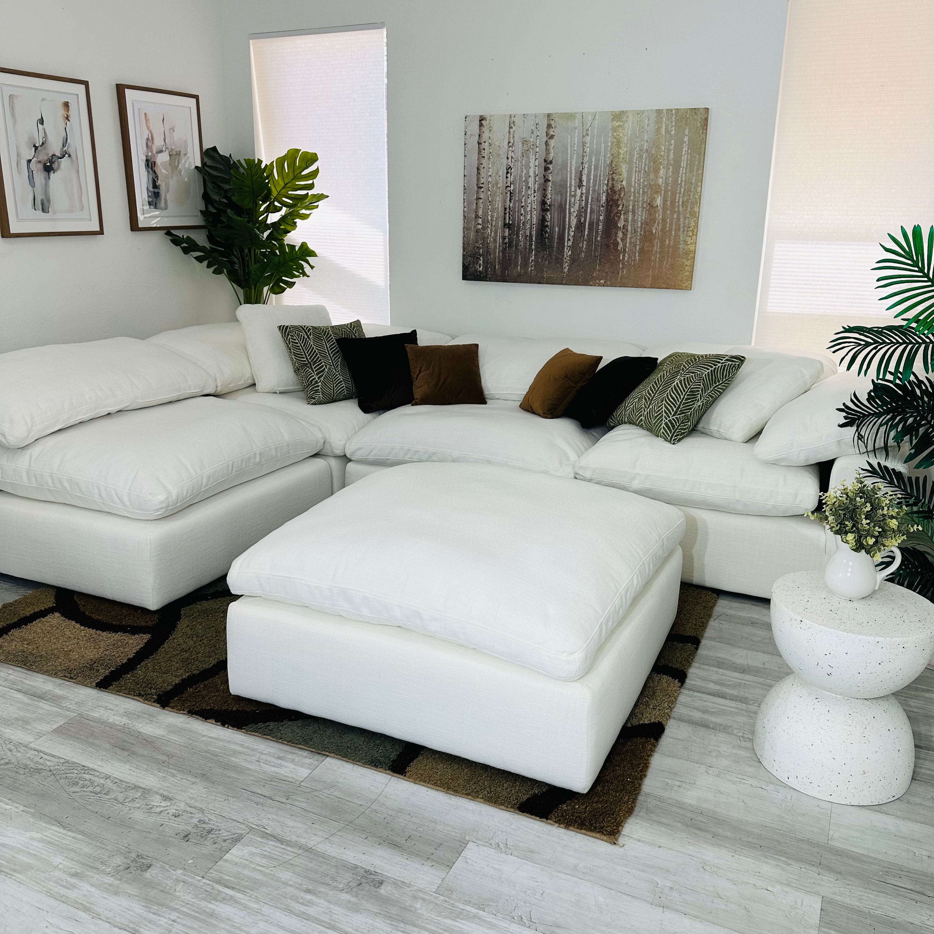 Modular Cloud 4 Seater & Ottoman