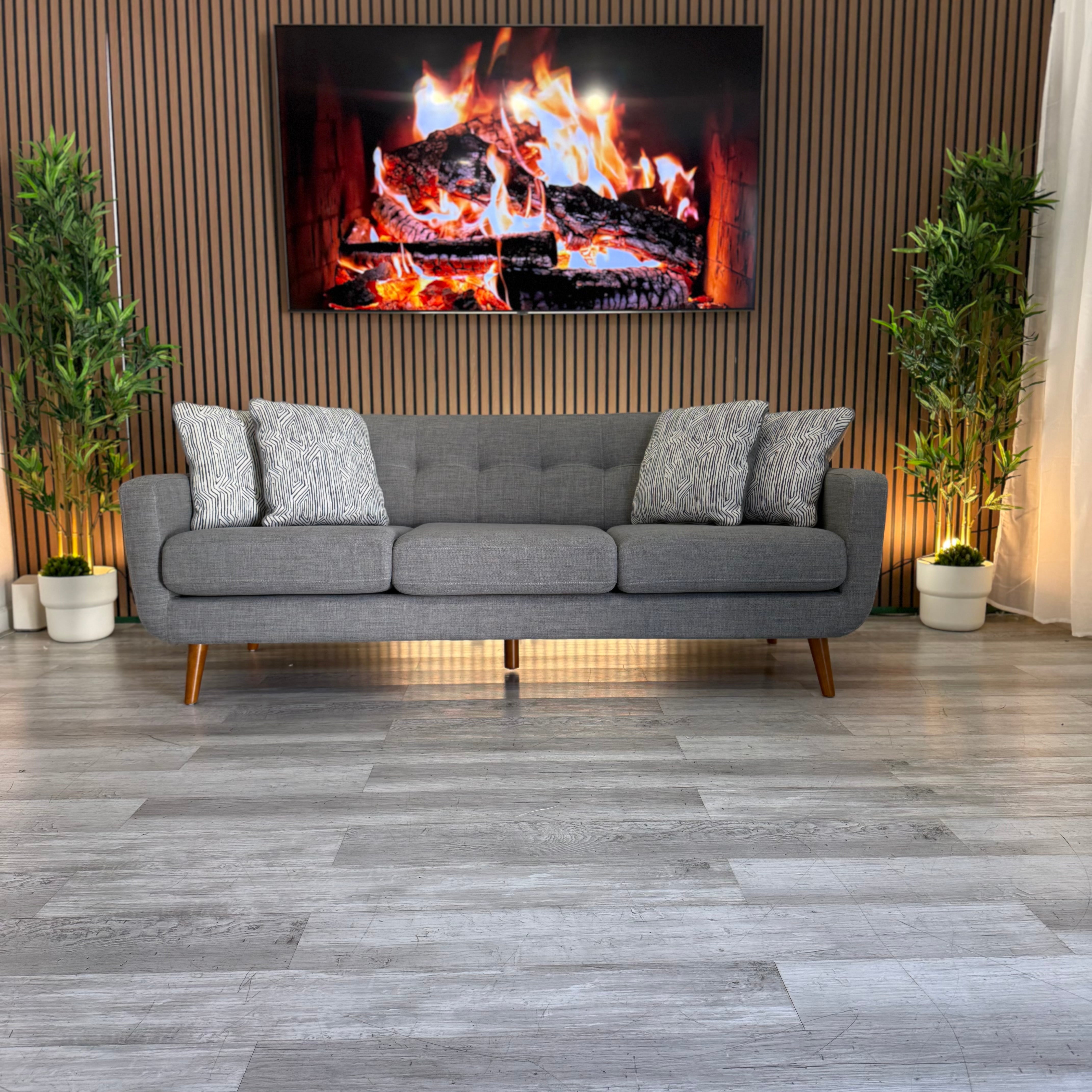 Sectional Couch Reversible Gray