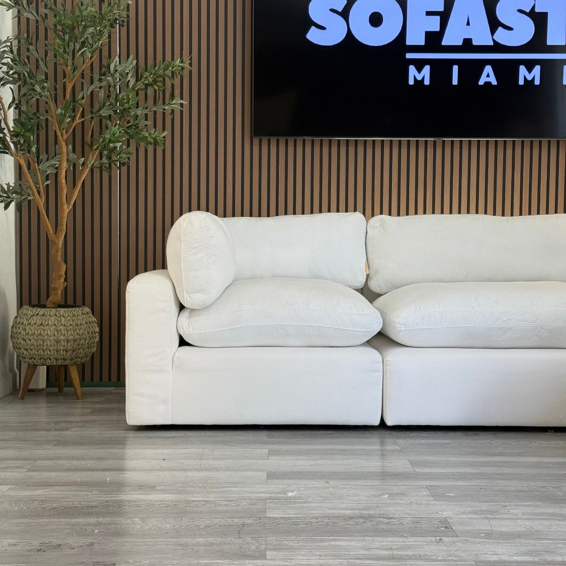 Modular Cloud Sectional – White – Like New