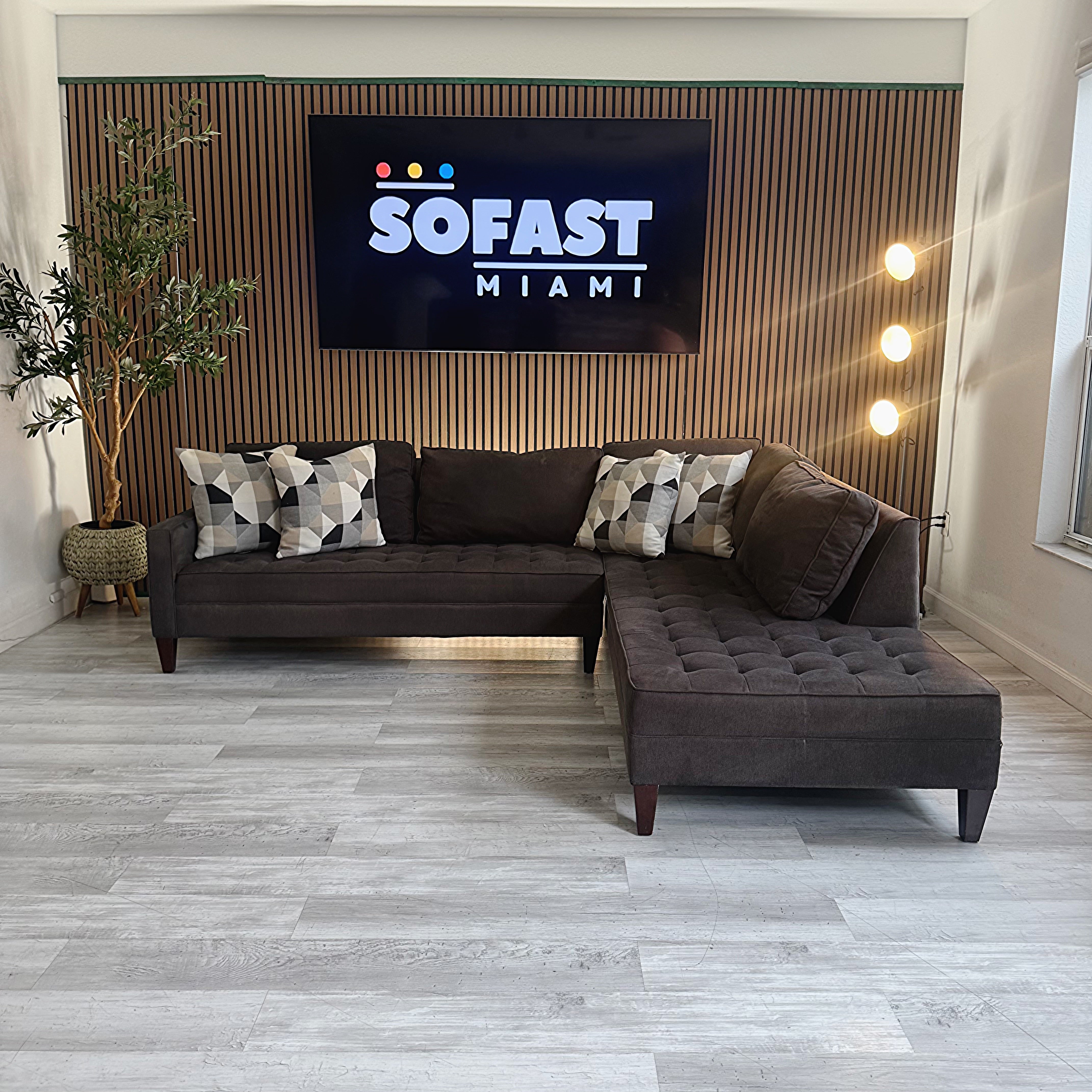 Sectional Couch L-Shaped - Right along Chaise