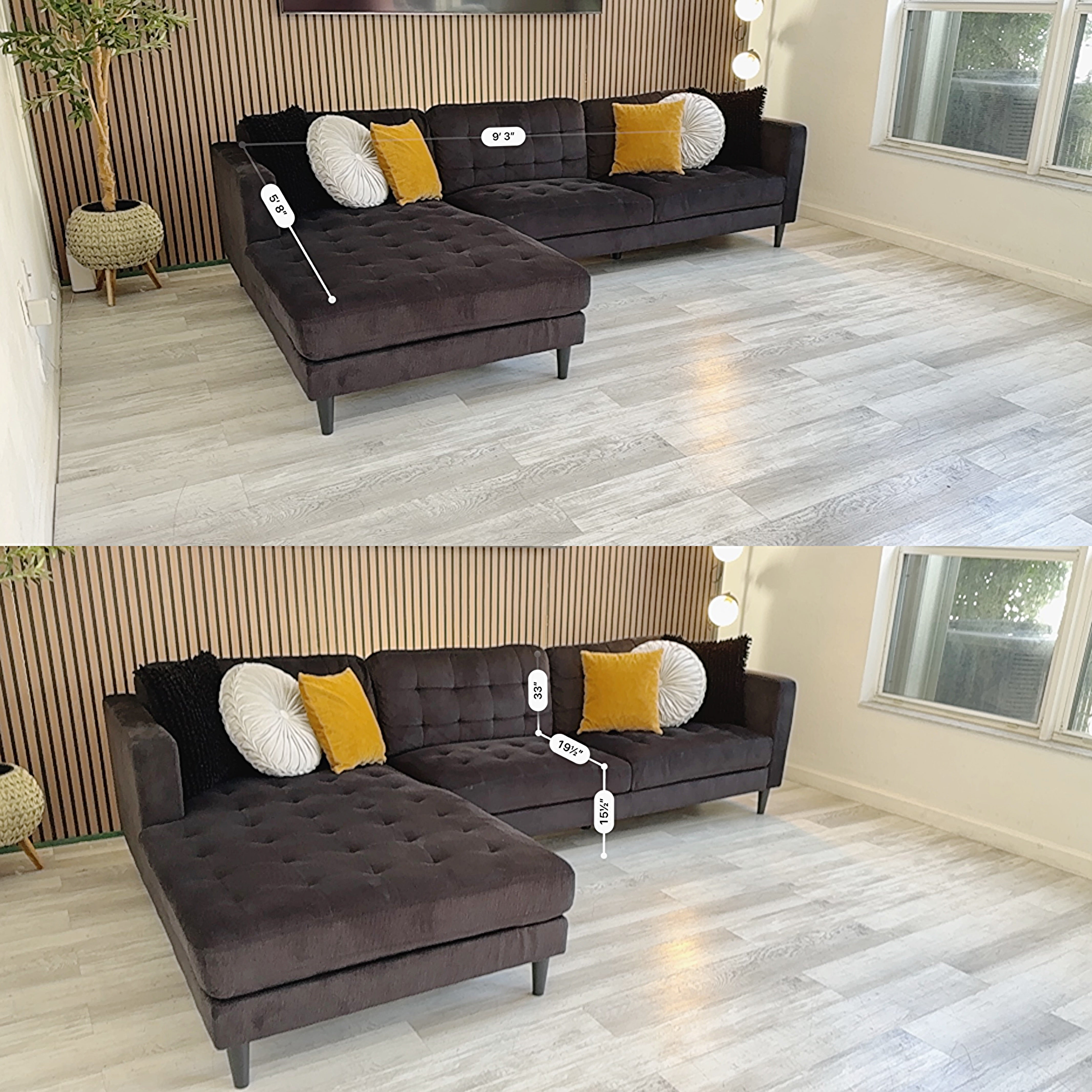 Sectional Couch, Right Chaise – City Furniture