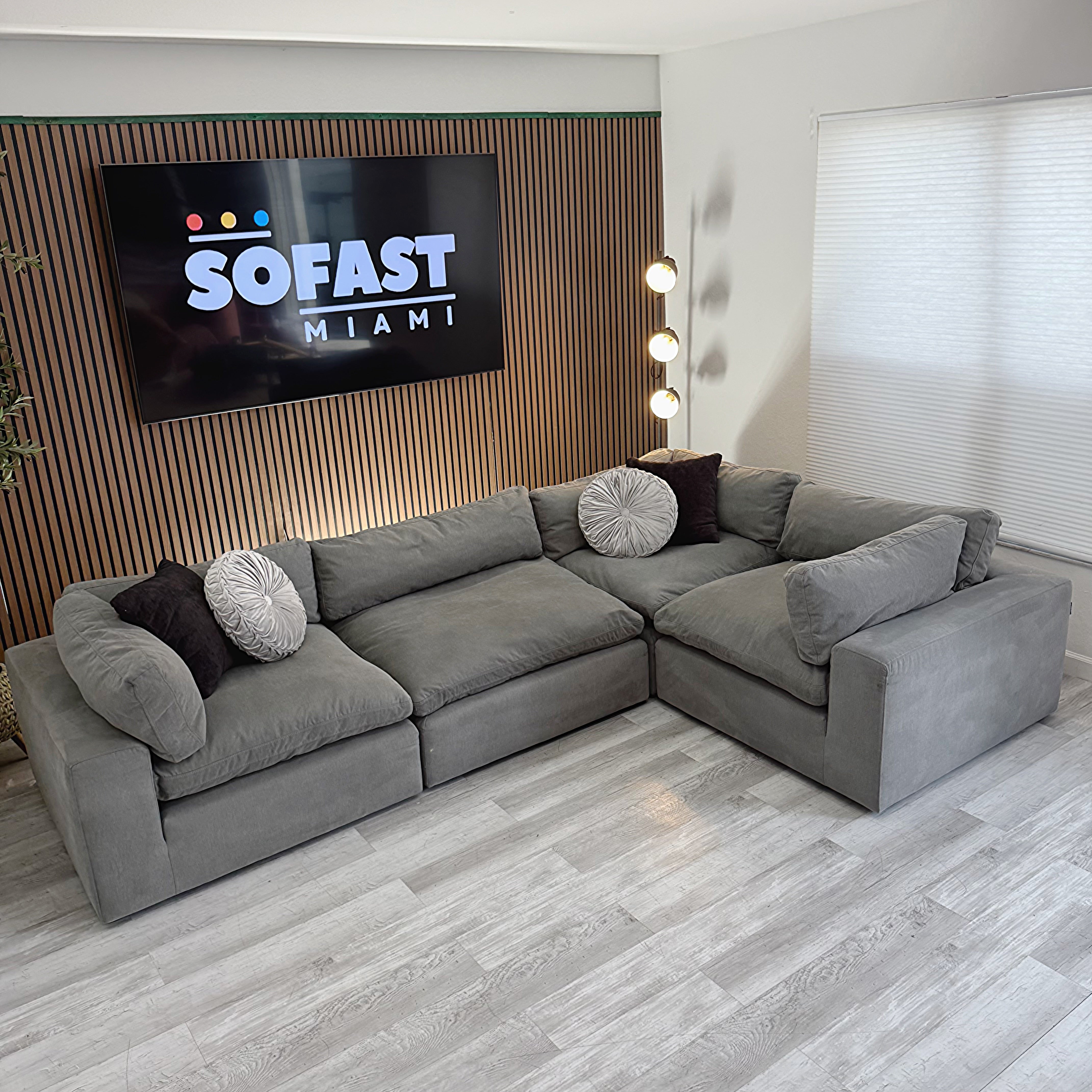 Bloom 4-Piece Modular Sofa – Performance Fabric Gray