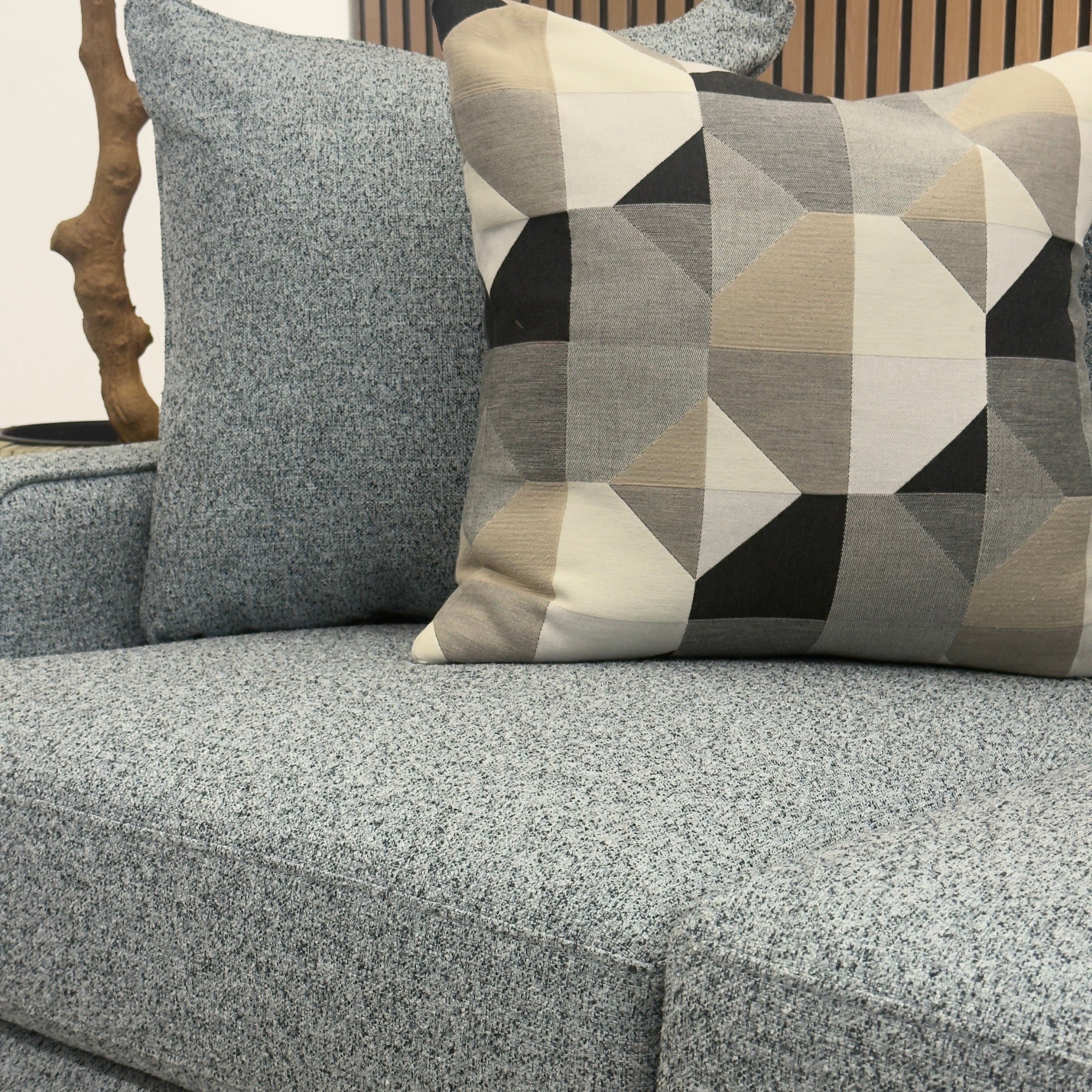 Sectional Couch Gray Fabric