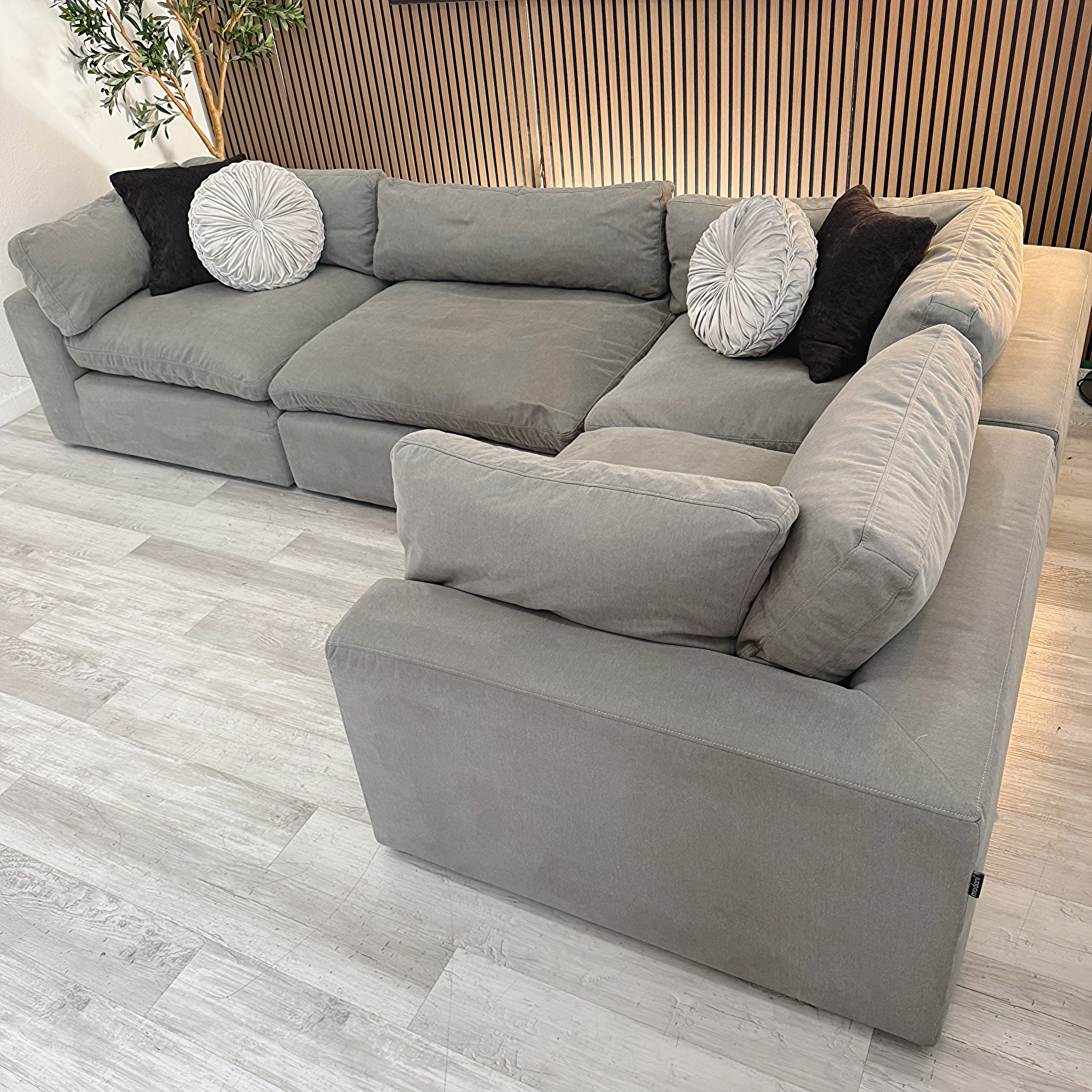 Bloom 4-Piece Modular Sofa – Performance Fabric Gray