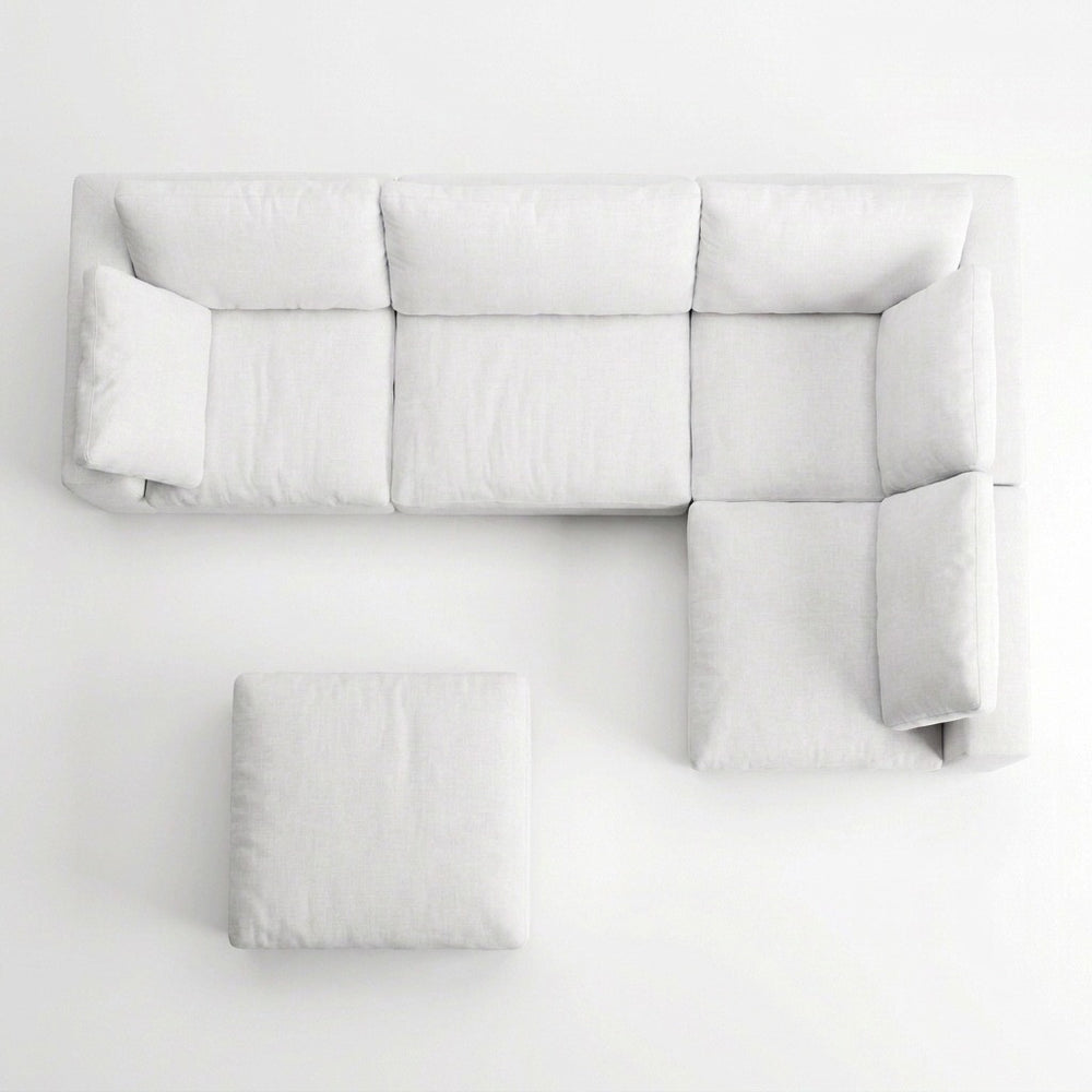 Storage 5-Piece Sectional white - top view