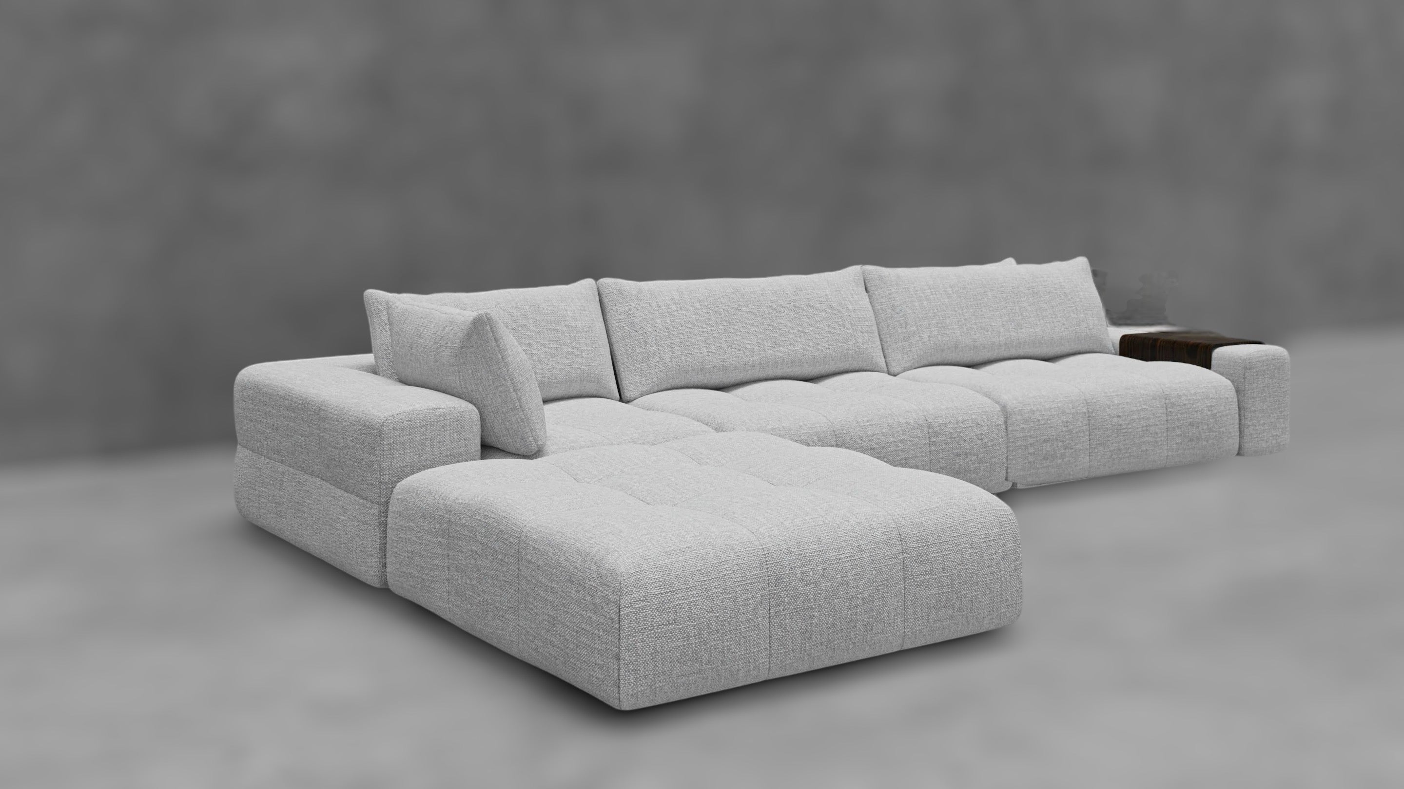 COZY Modular 3 Seater & Ottoman + Armrest Table