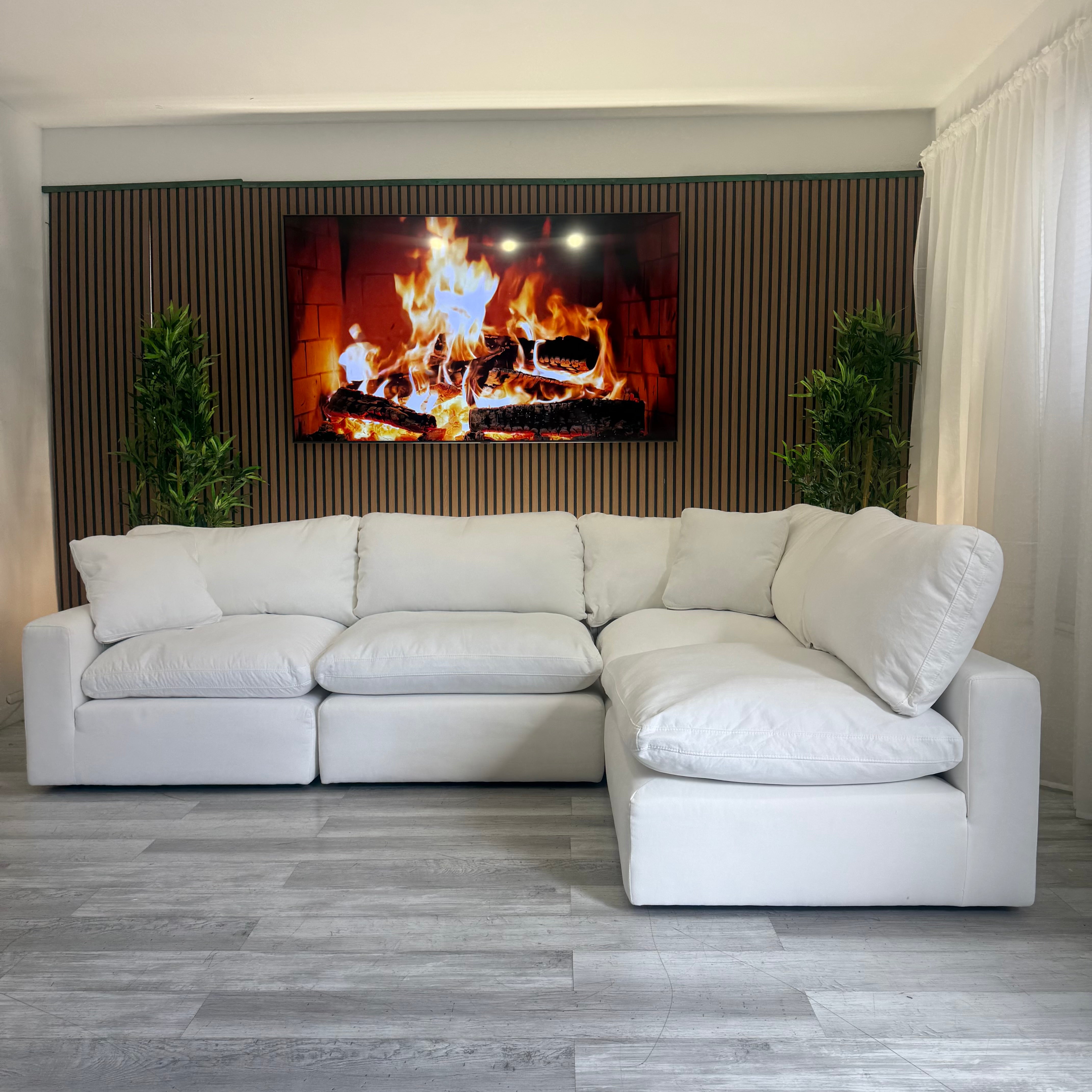 Sectional Modular Cloud White