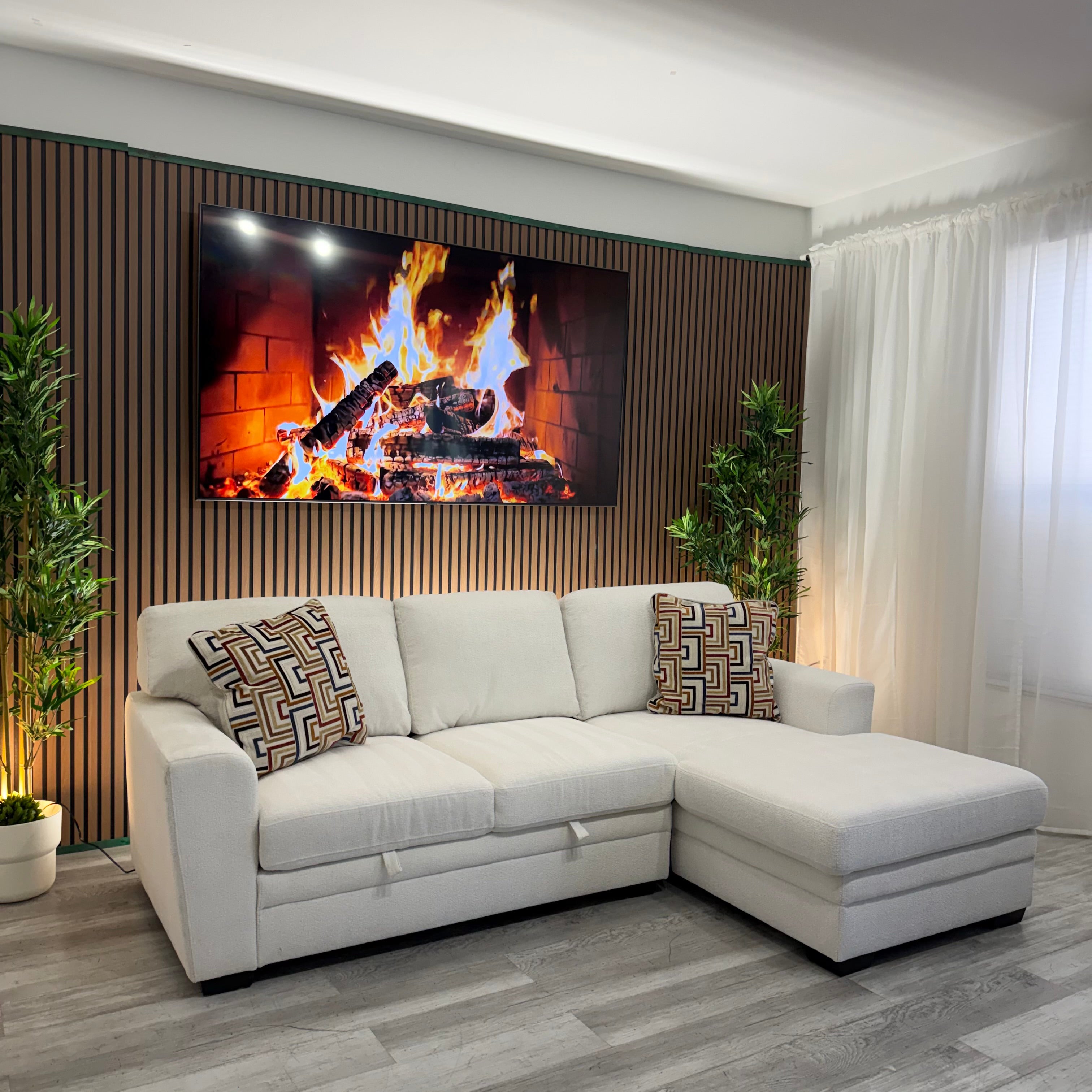 Sectional Couch Beige Full Storage