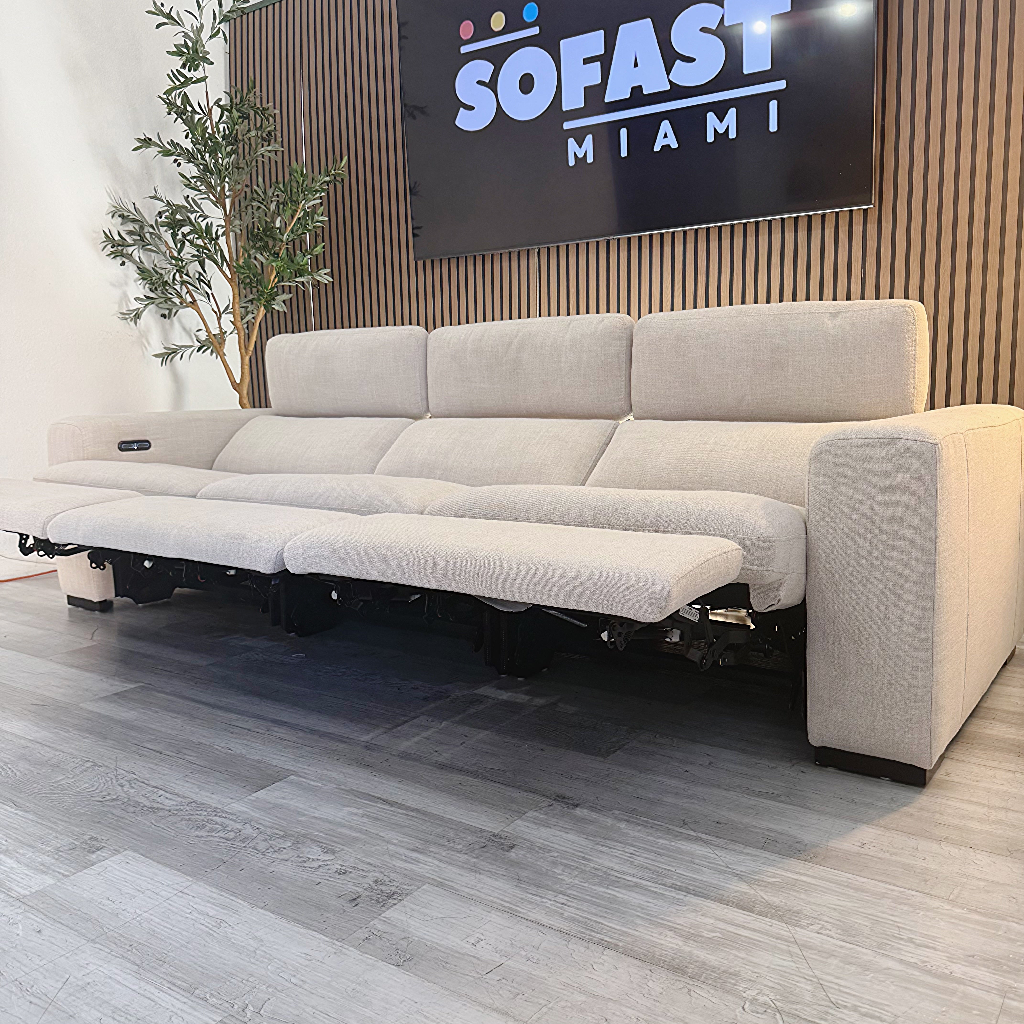 Sectional Couch Power Recliner – Light Gray