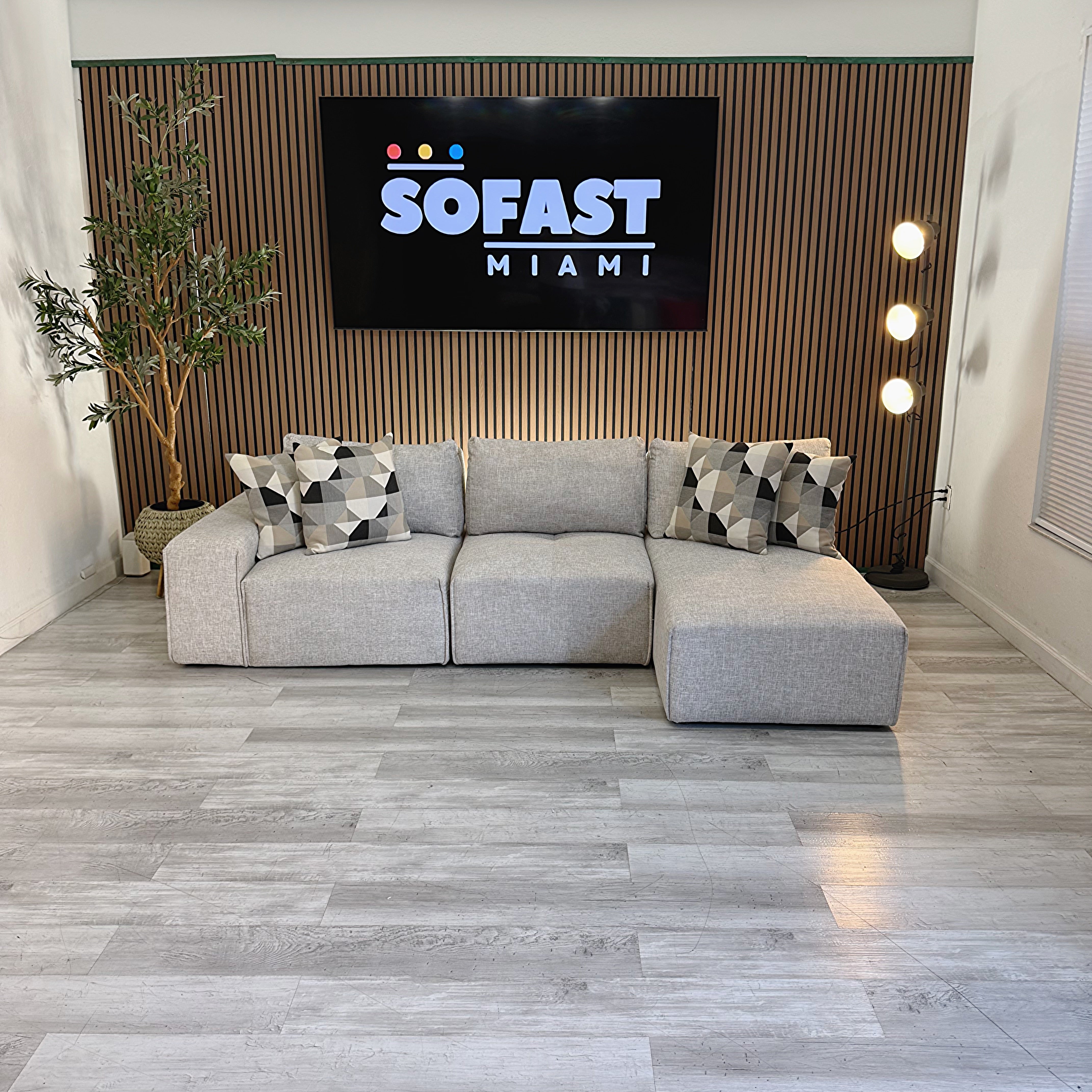 Sectional Couch Modular – Gray Fabric