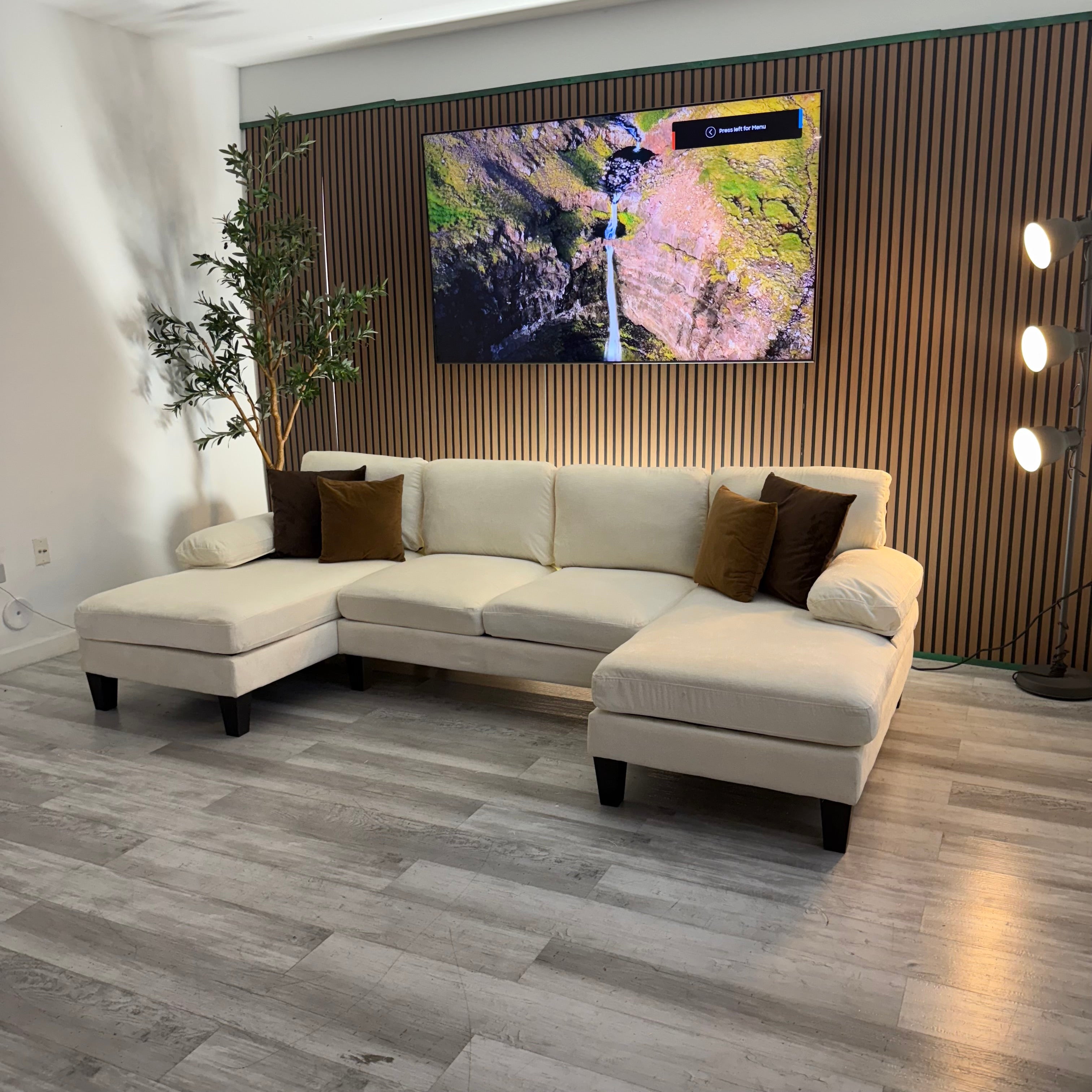 Sectional Couch U-Shaped Double Chaise