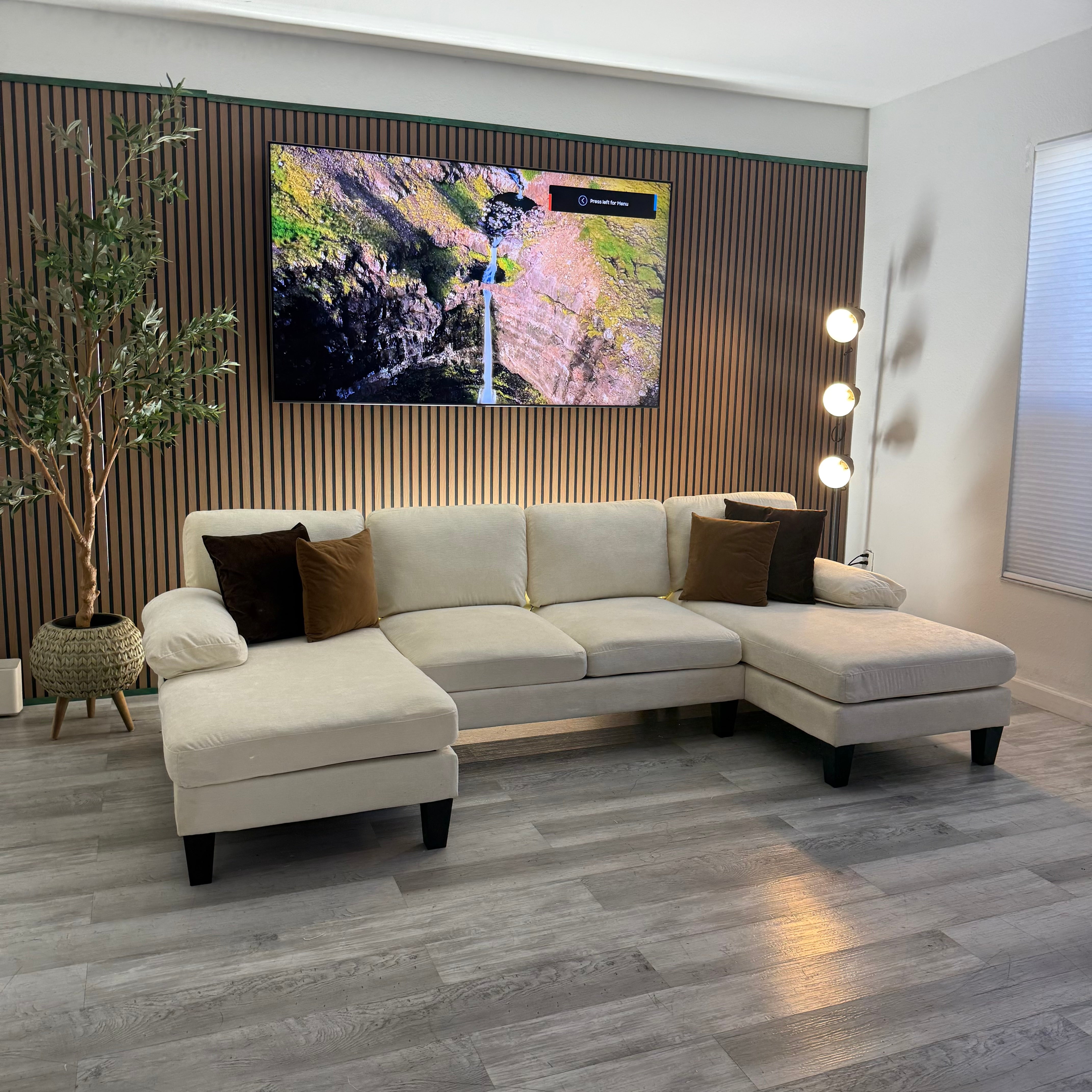 Sectional Couch U-Shaped Double Chaise