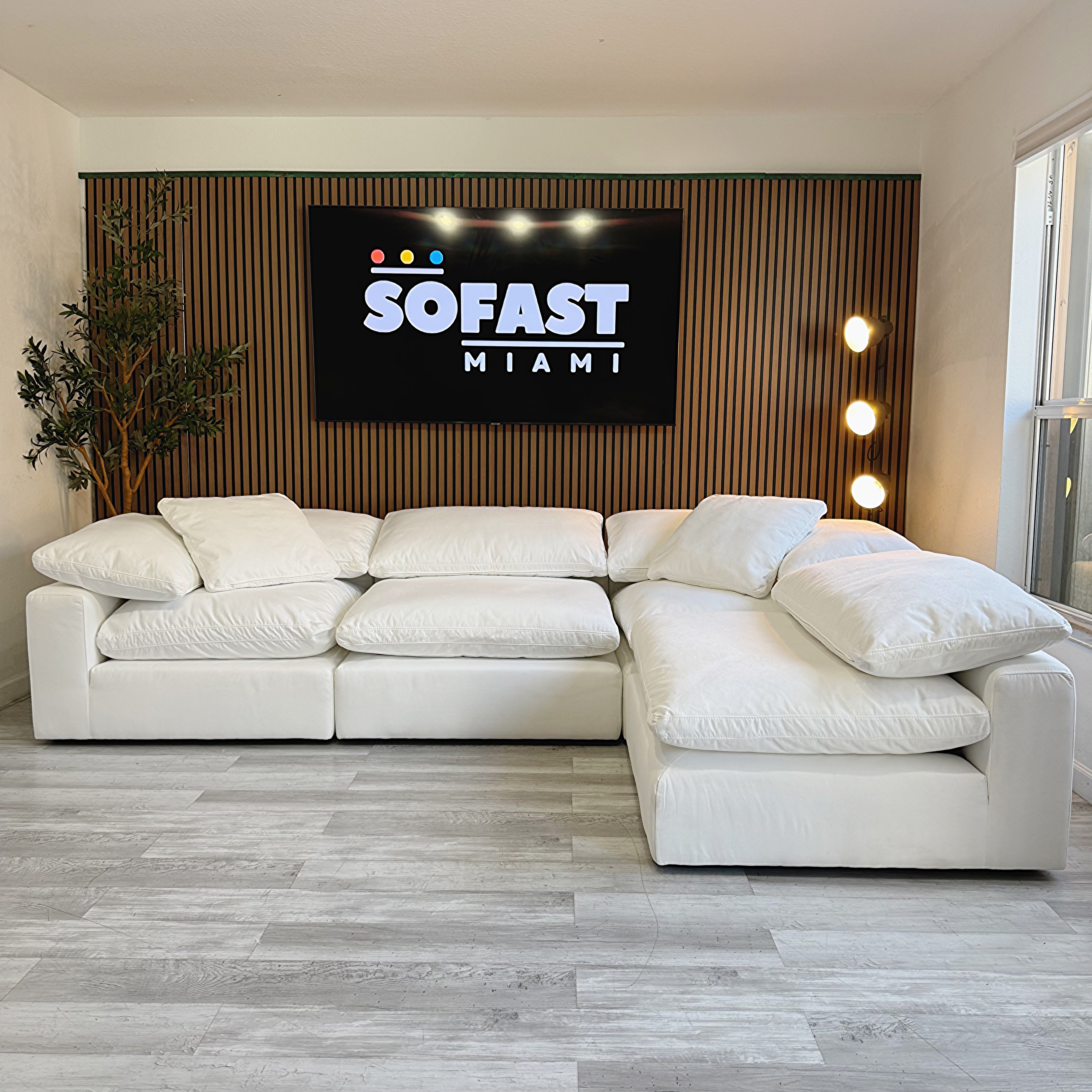 Sectional Modular Cloud White 4 Pieces