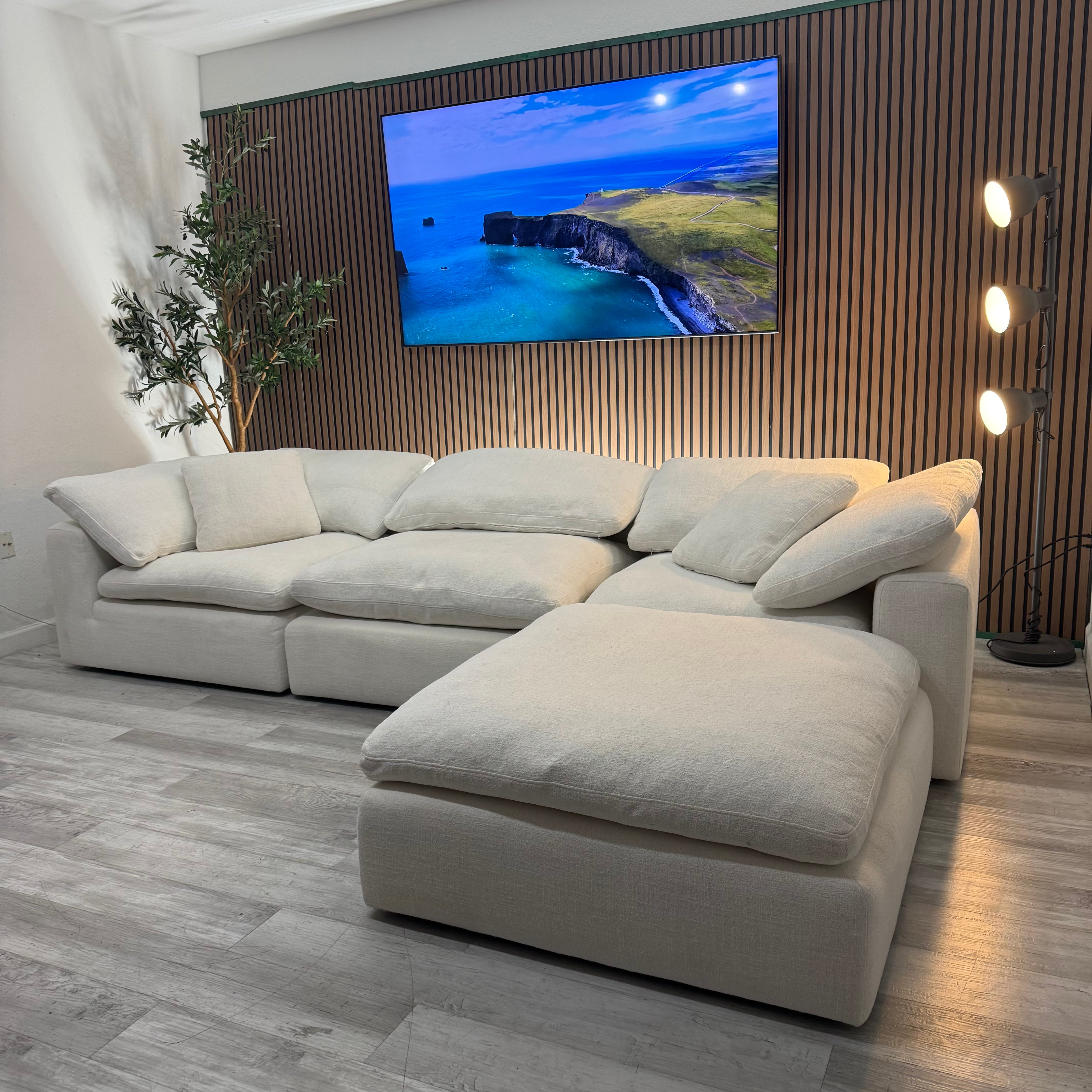 Sectional Modular Cloud Ivory - 4 pieces