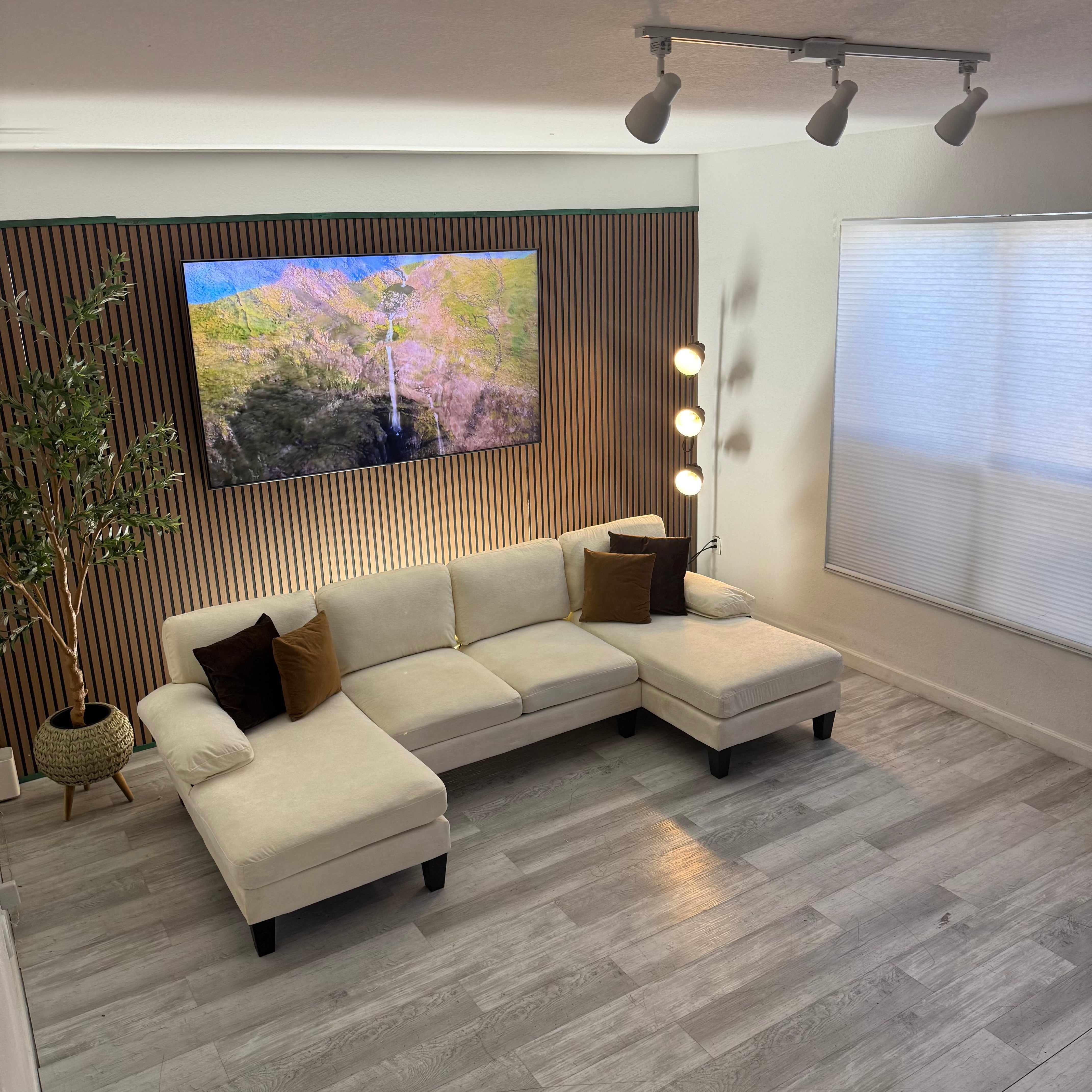 Sectional Couch U-Shaped Double Chaise