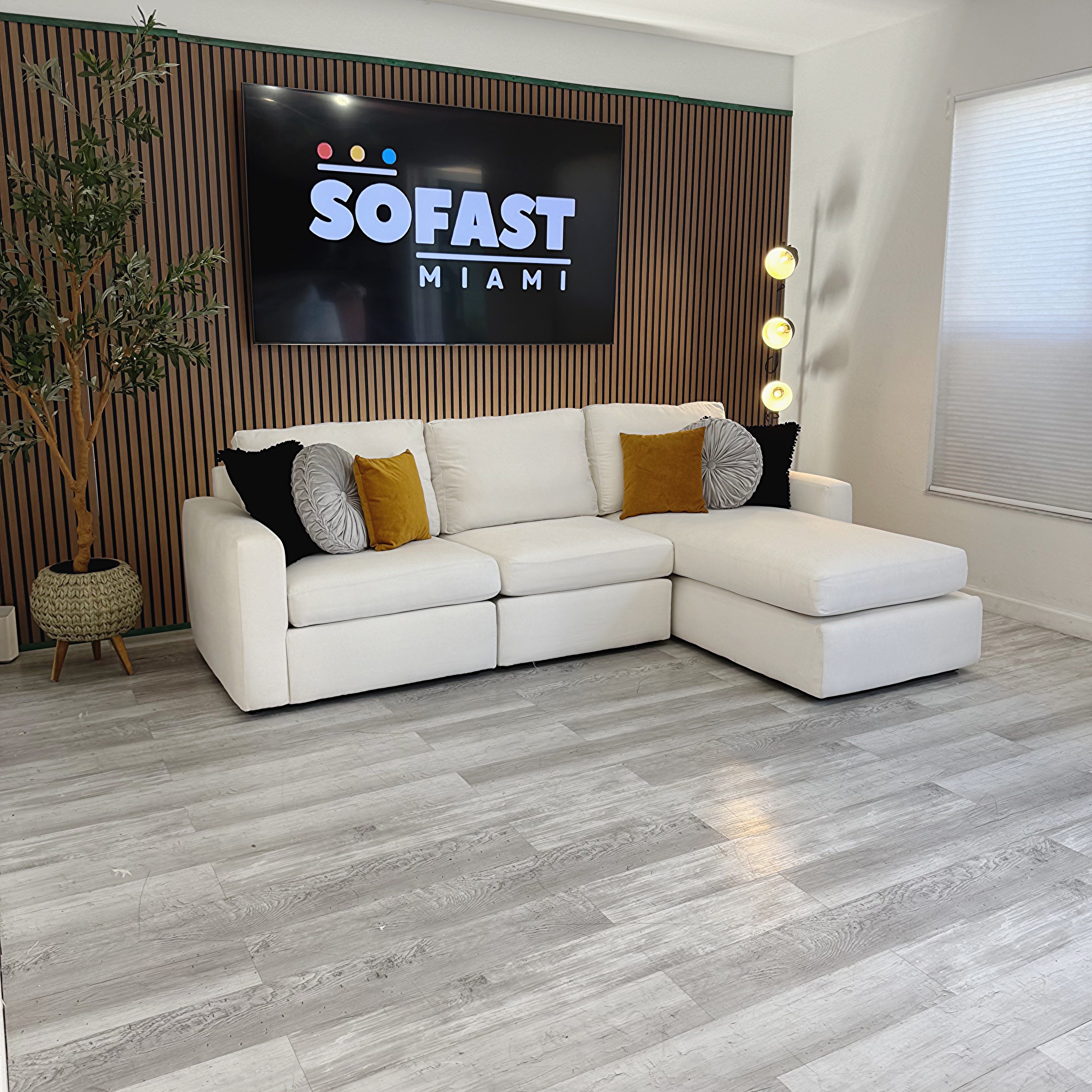 Sectional Couch – 3 Pieces – Off White