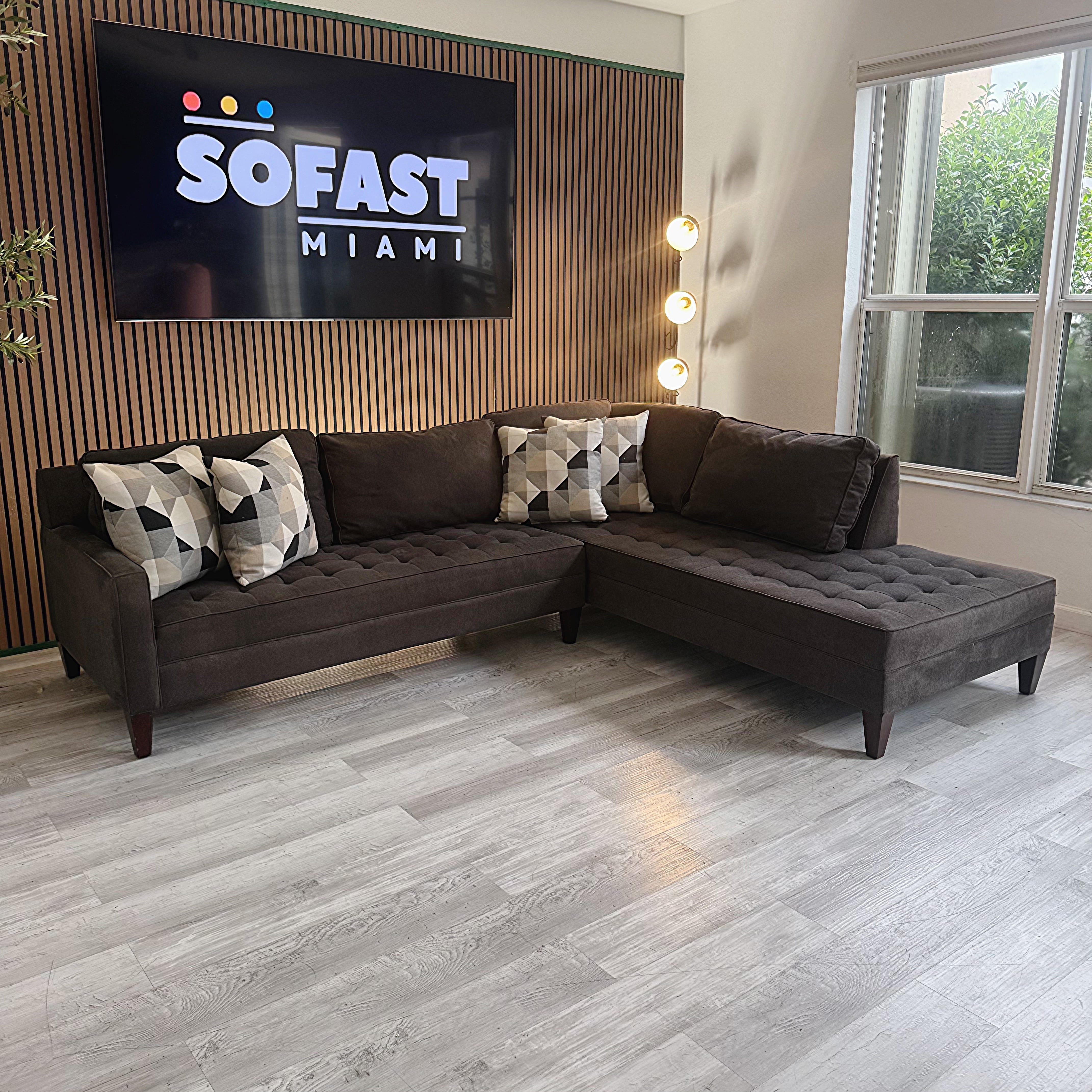 Sectional Couch L-Shaped - Right along Chaise