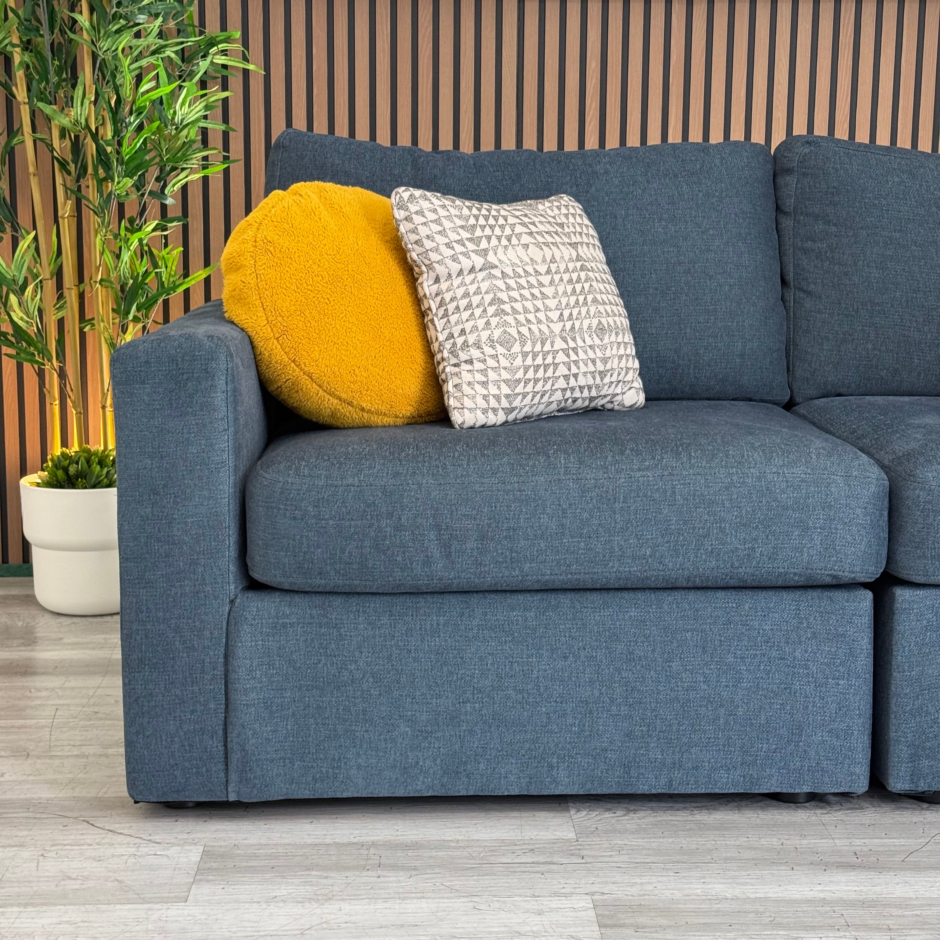 Sectional Couch 2 Piece – Navy Blue