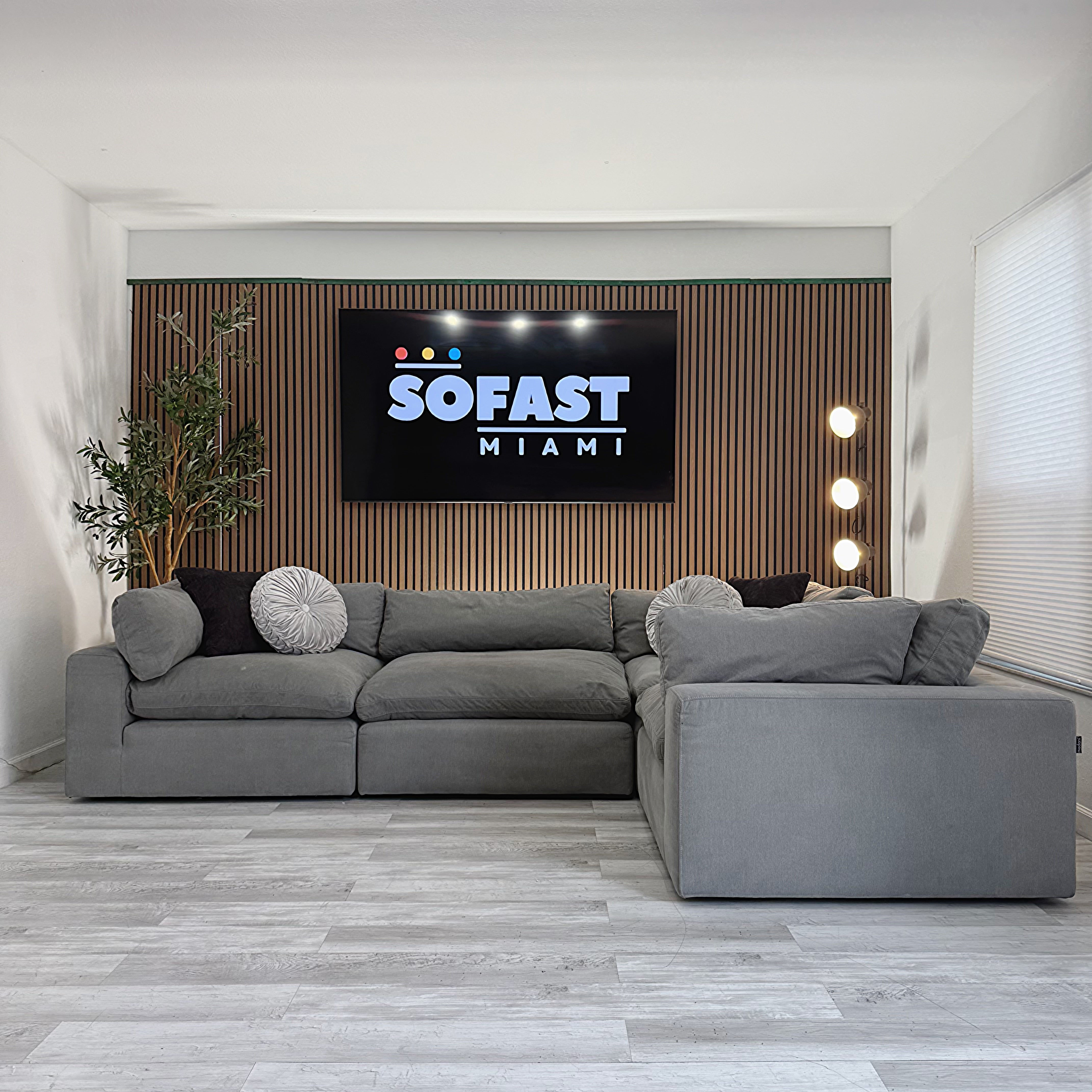 Bloom 4-Piece Modular Sofa – Performance Fabric Gray