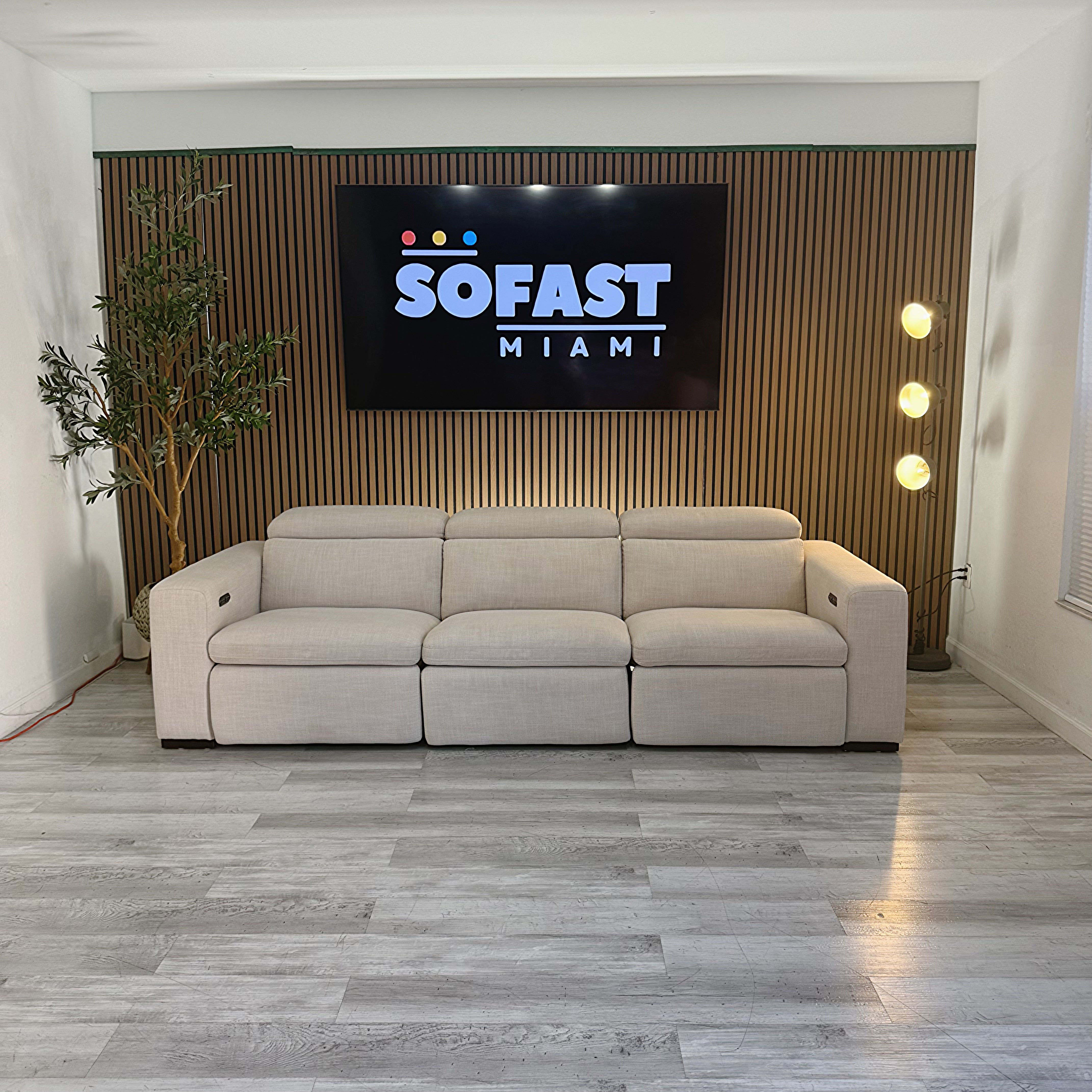 Sectional Couch Power Recliner – Light Gray