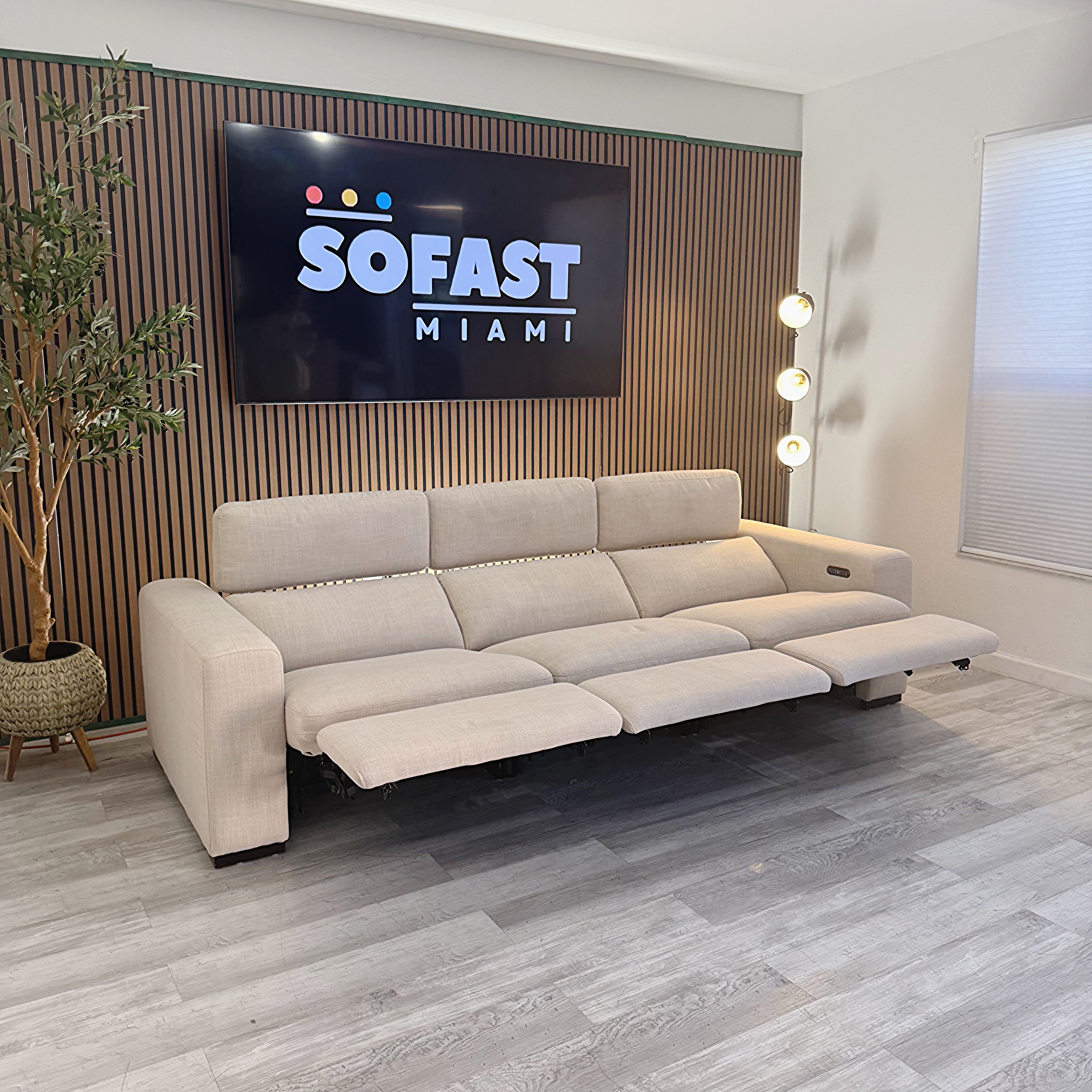 Sectional Couch Power Recliner – Light Gray