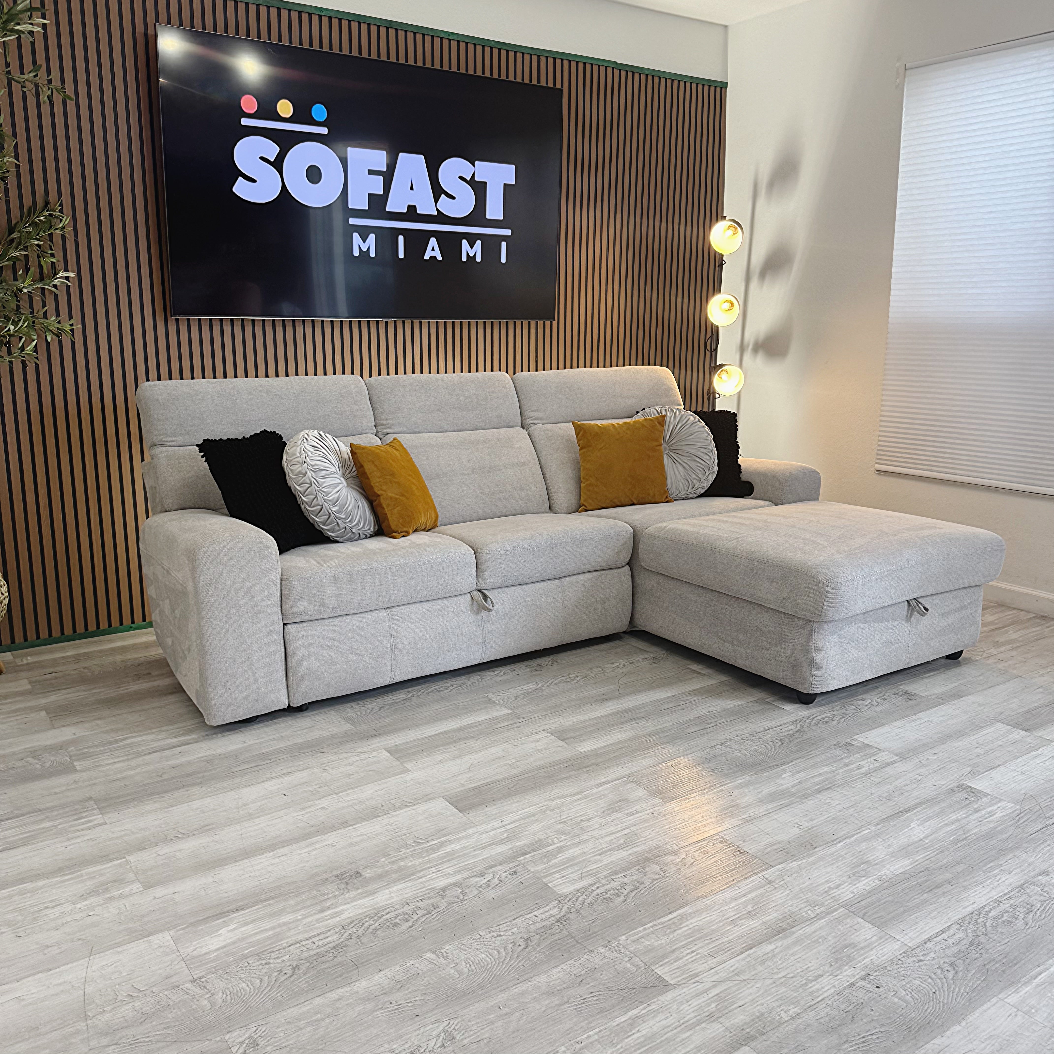 Sectional Sleeper L-Shaped - Right Storage Chaise