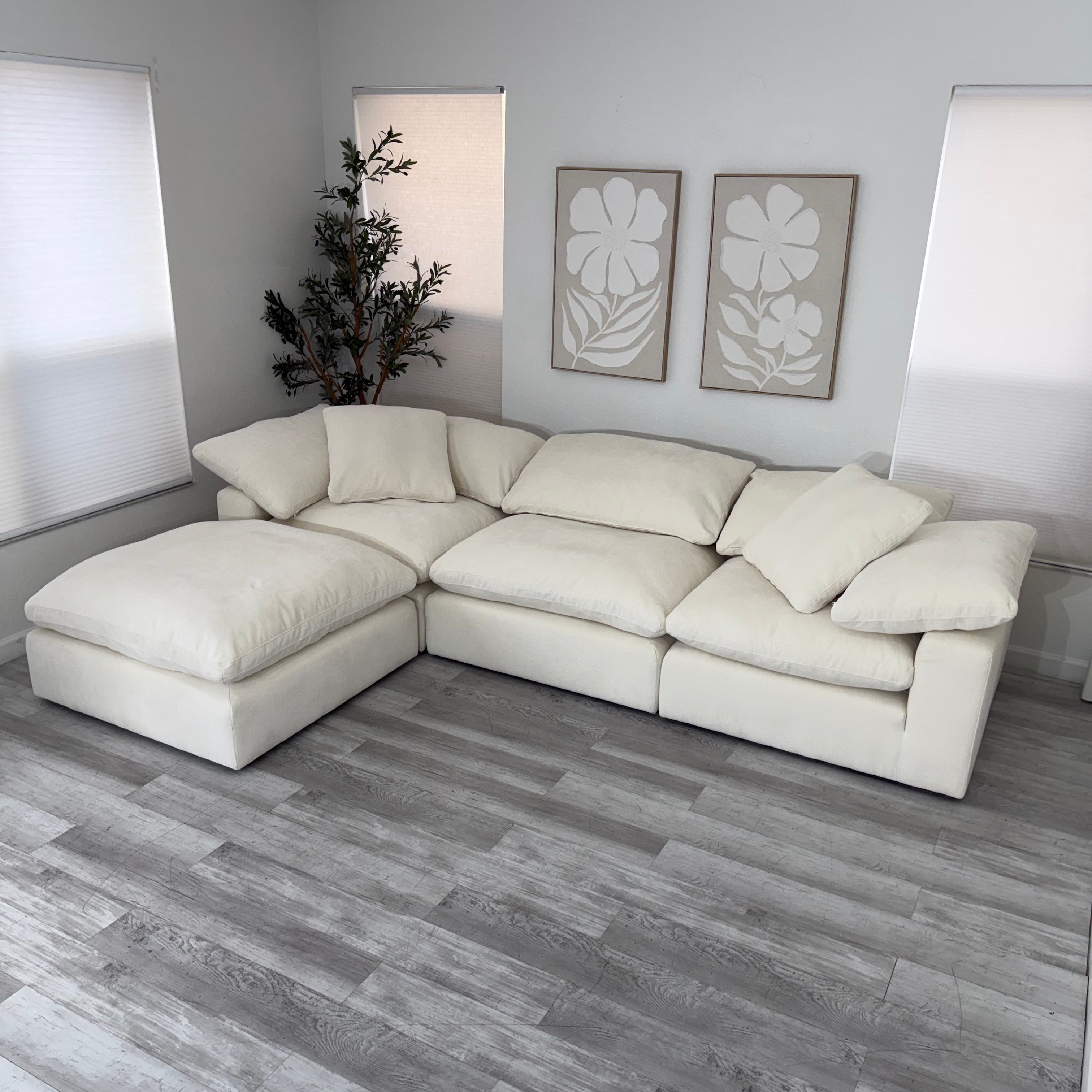 Modular Cloud 3 Seater & Ottoman