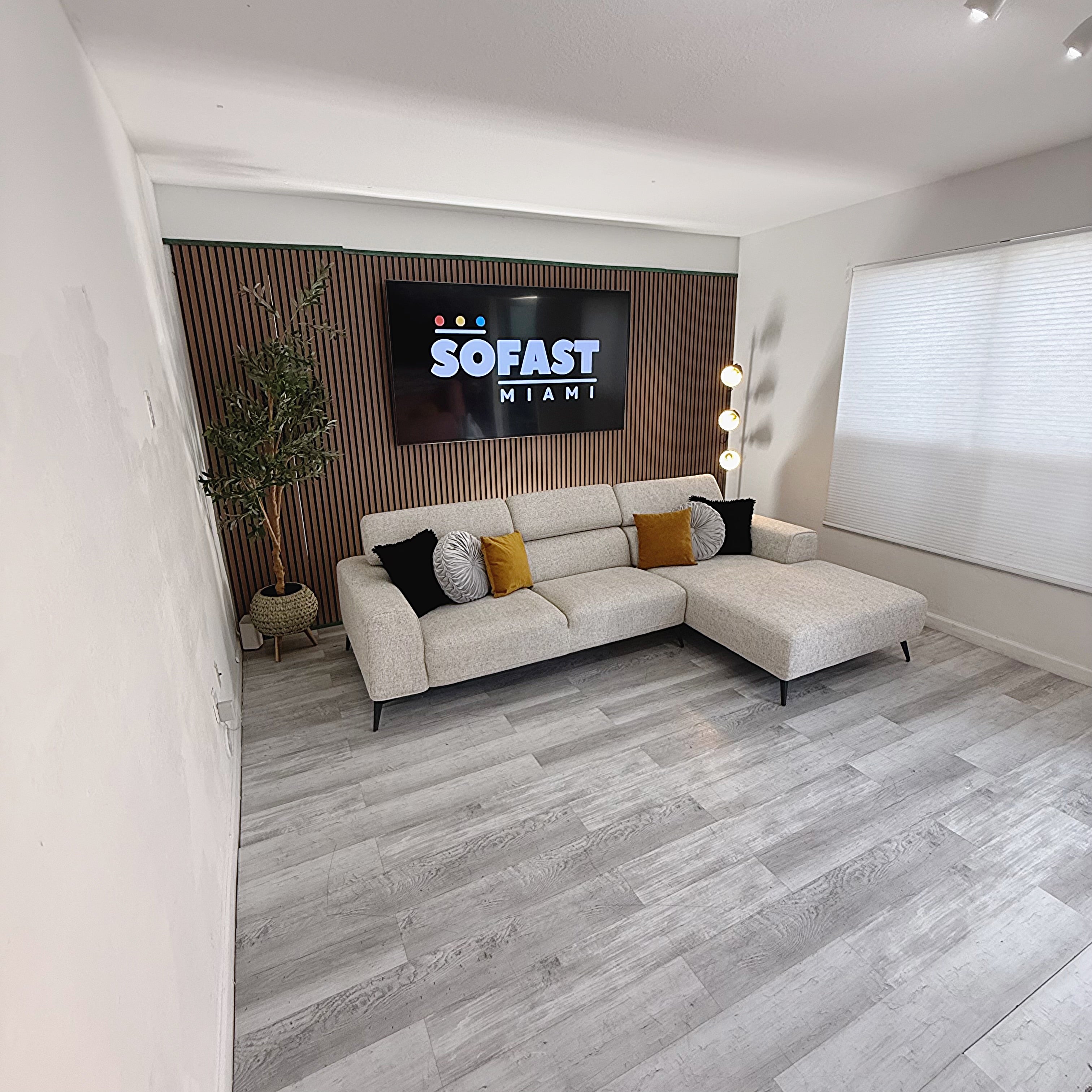 Alina Beige Fabric Right Chaise Sectional