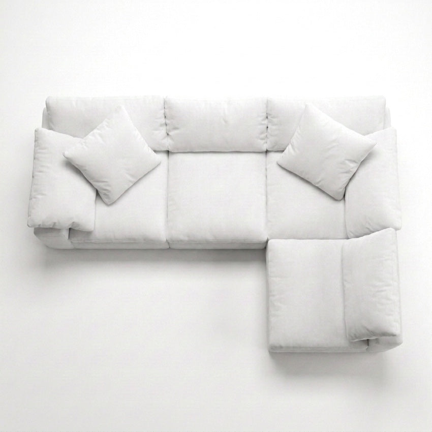 Cloud 4-Piece L-Sectional white - top view