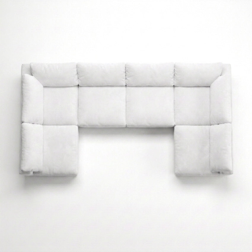 Cloud U-Sectional 6-Piece white - top view