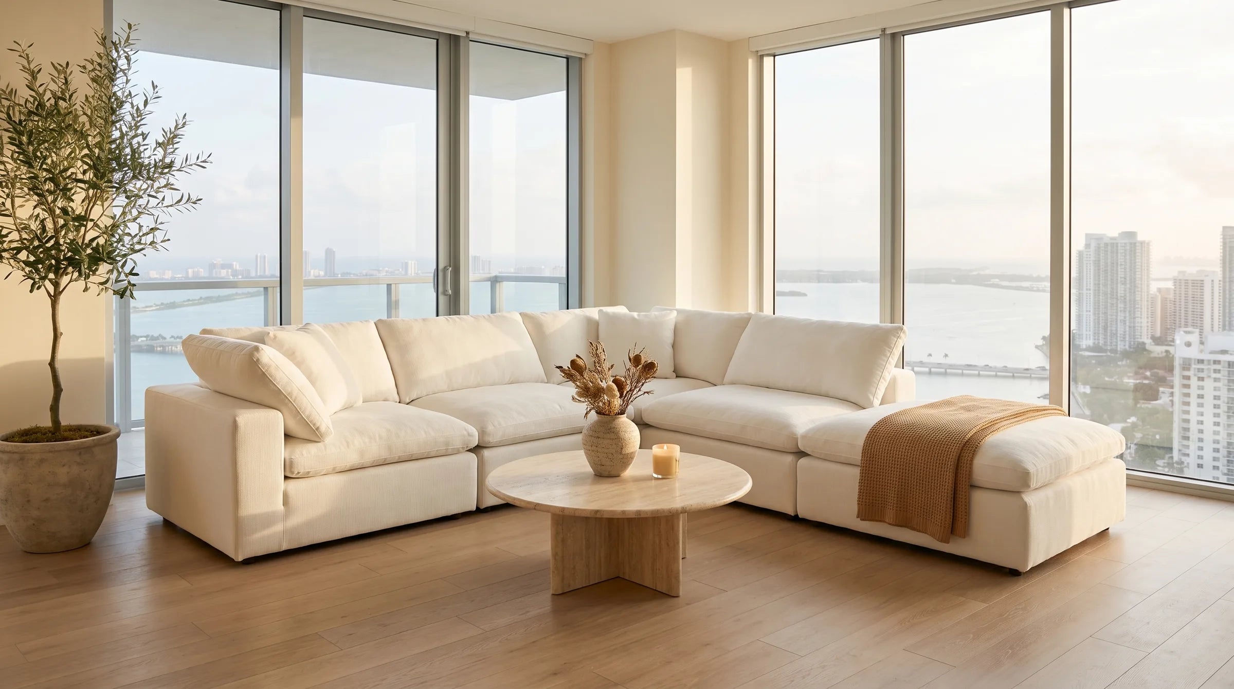 Cloud modular sofa in a Miami living room