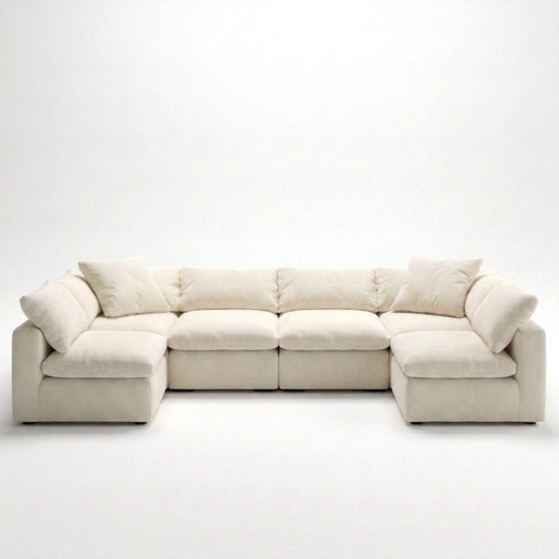 Cloud 6 Piece Modular + 2 Armless Off-White